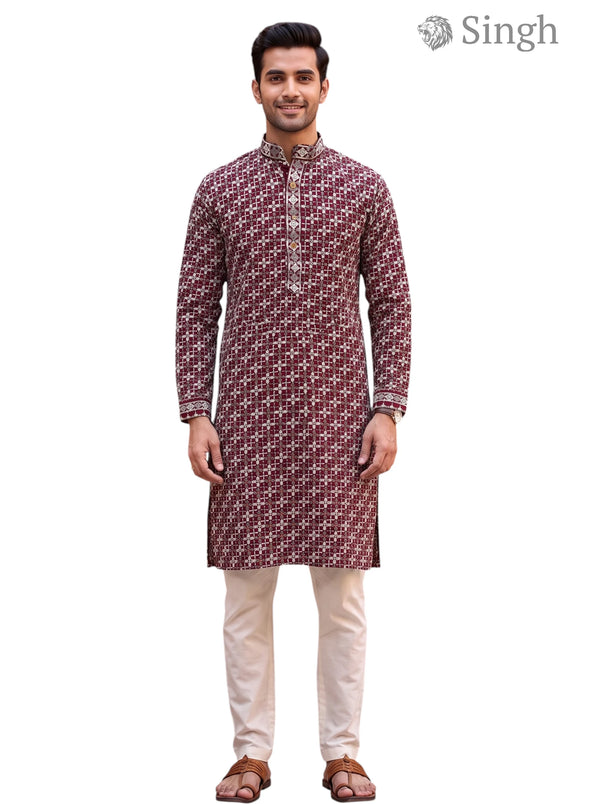 Singh Long Kurta-19-204-4 Men's Kurta for Royal Occasions
