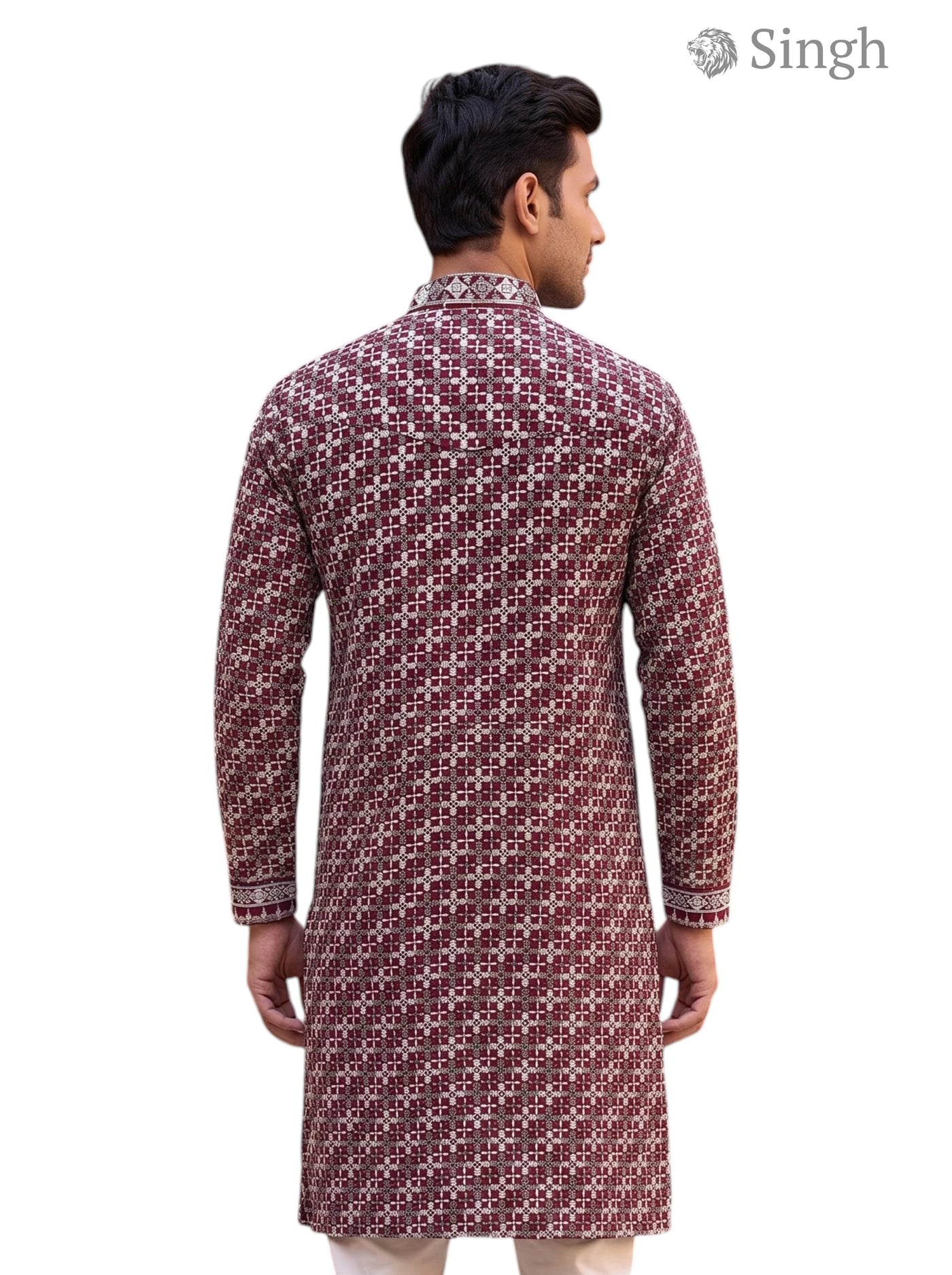 Singh Long Kurta-19-204-4 Men's Kurta for Royal Occasions