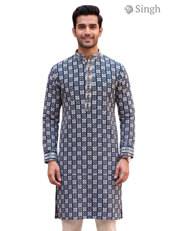 સિંઘ ભાટી લોગો-બ્લેક શર્ટ | પ્રીમિયમ એથનિક વેર