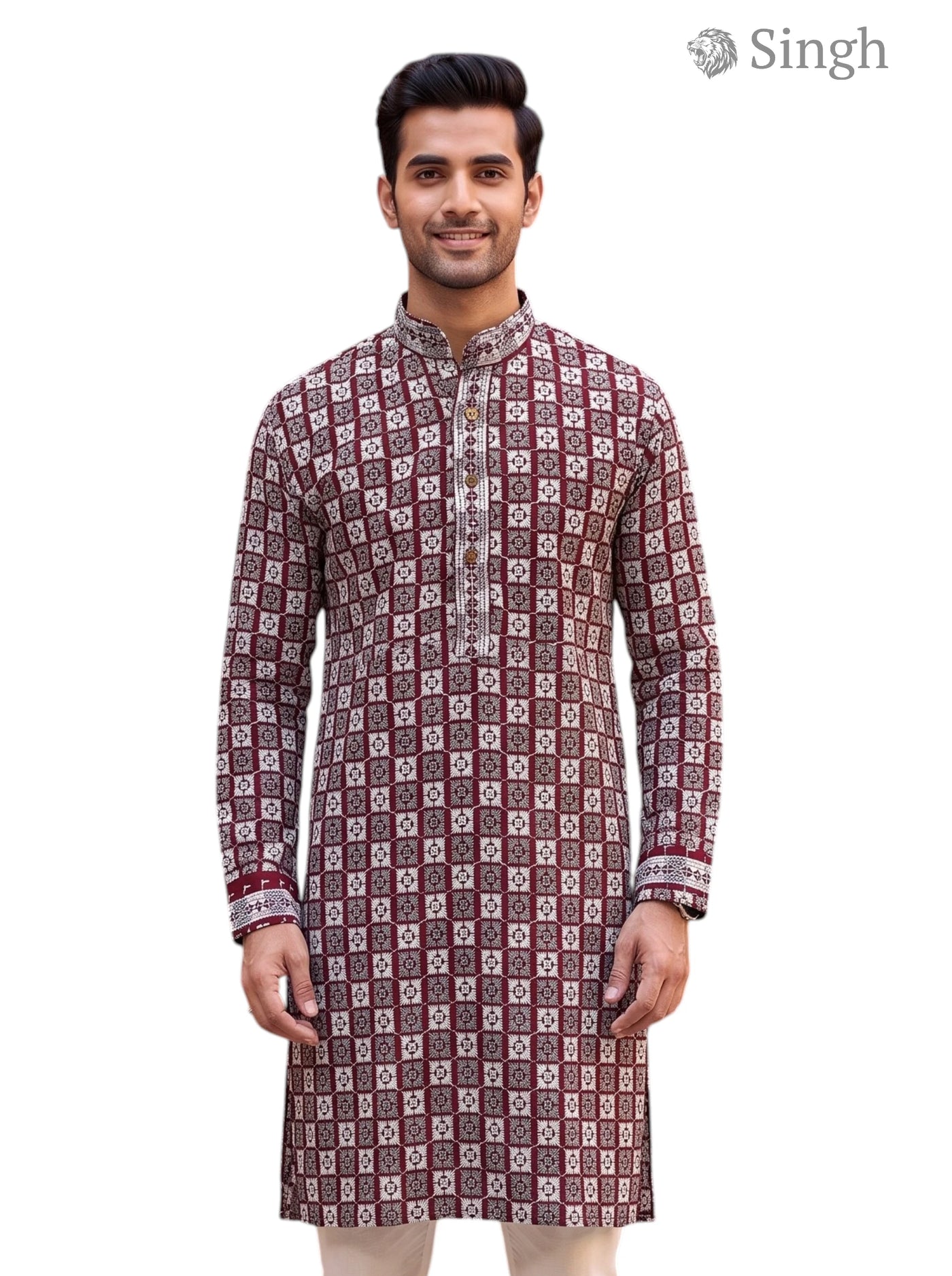 Singh Long Kurta-19-203-2 Men's Kurta for Royal Occasions