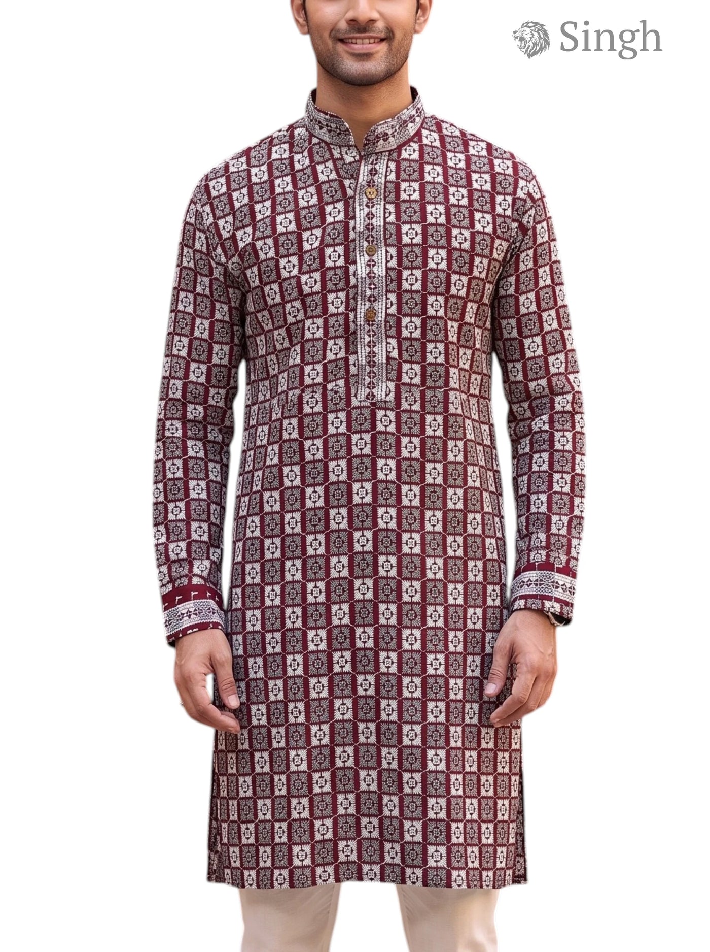 Singh Long Kurta-19-203-2 Men's Kurta for Royal Occasions