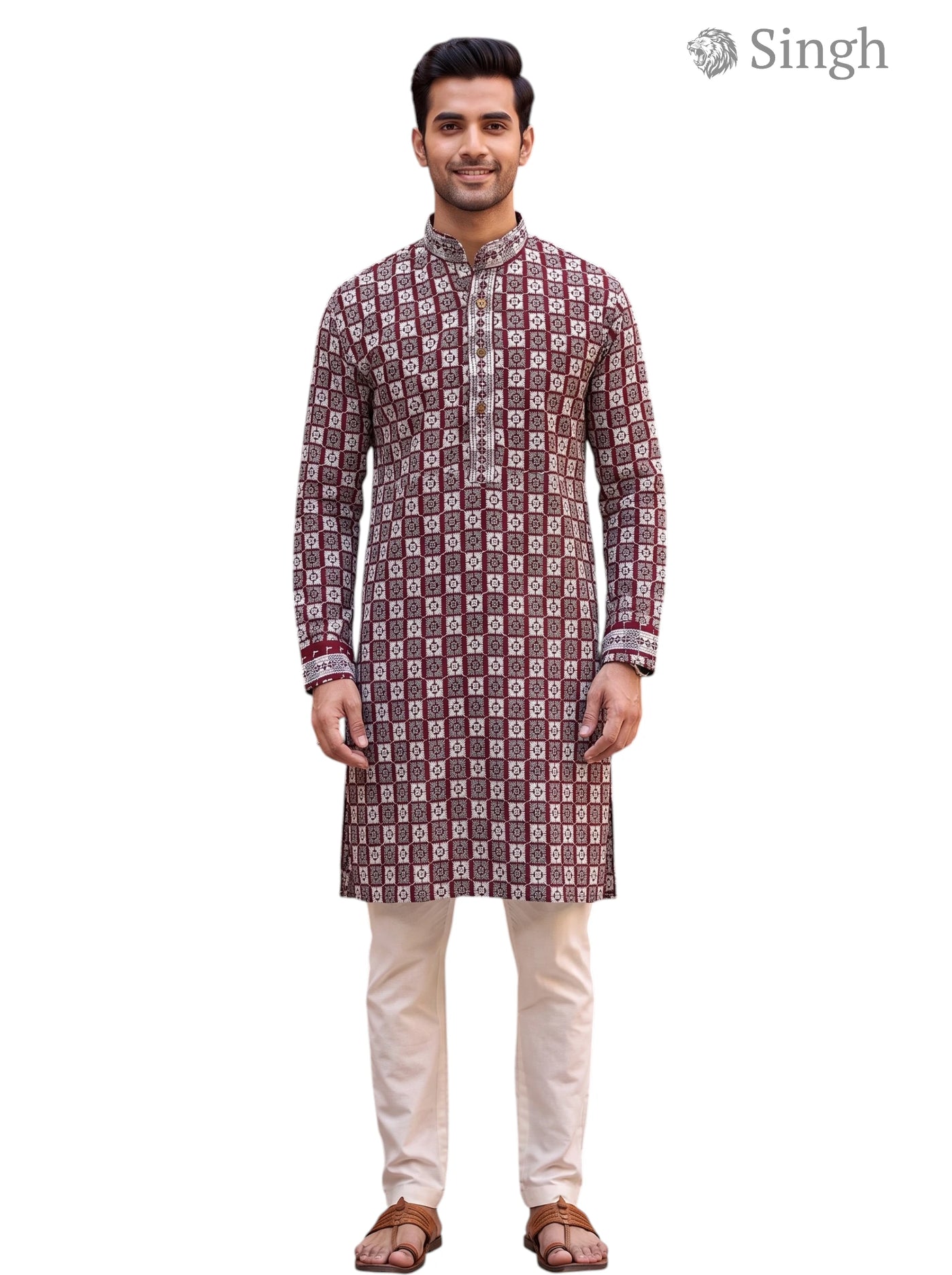 Singh Long Kurta-19-203-2 Men's Kurta for Royal Occasions