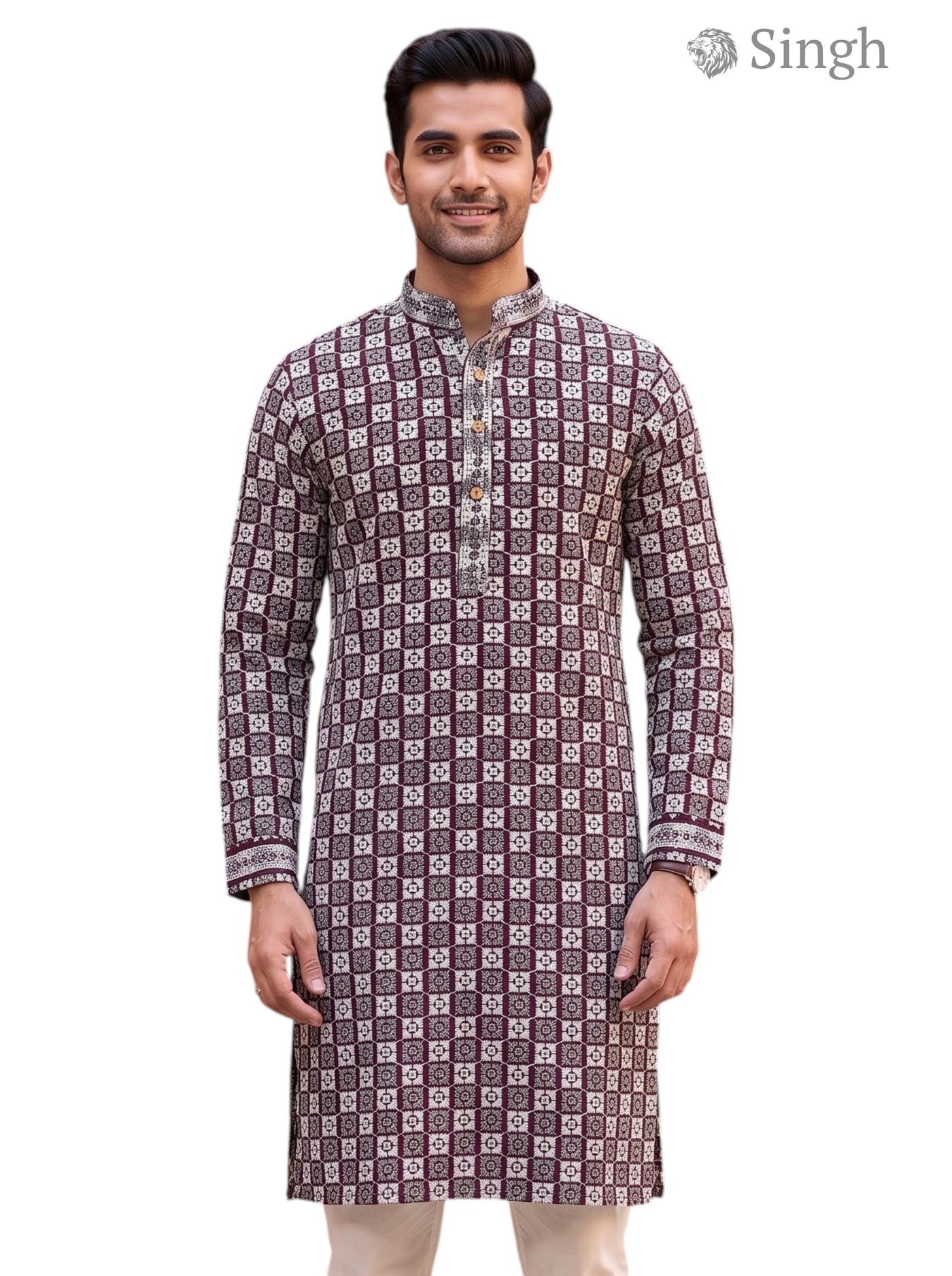 Singh Long Kurta-19-203-2 Men's Kurta for Royal Occasions