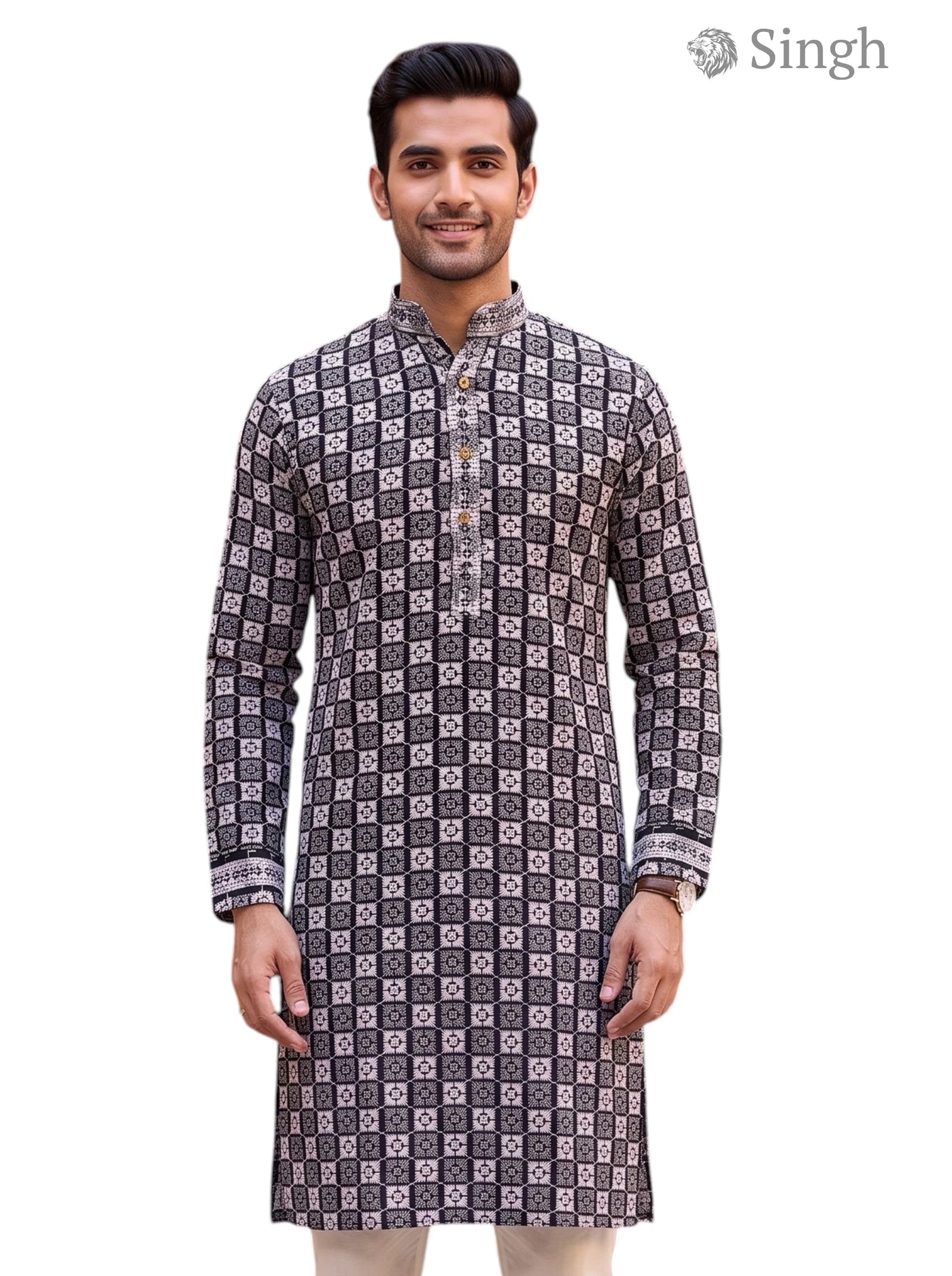 Singh Long Kurta-19-203-2 Men's Kurta for Royal Occasions