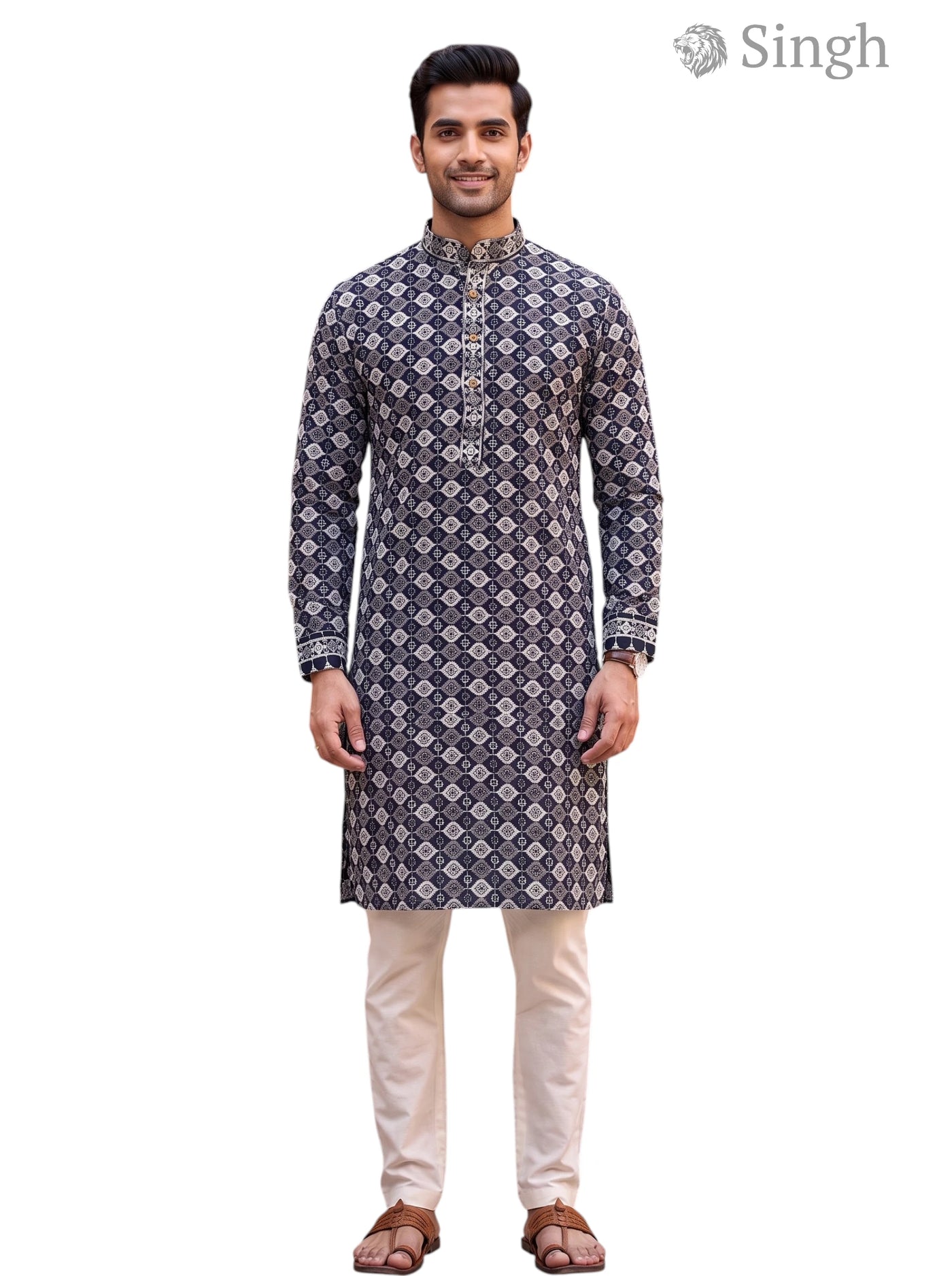 Singh Long Kurta-19-205-6 Men's Kurta for Royal Occasions