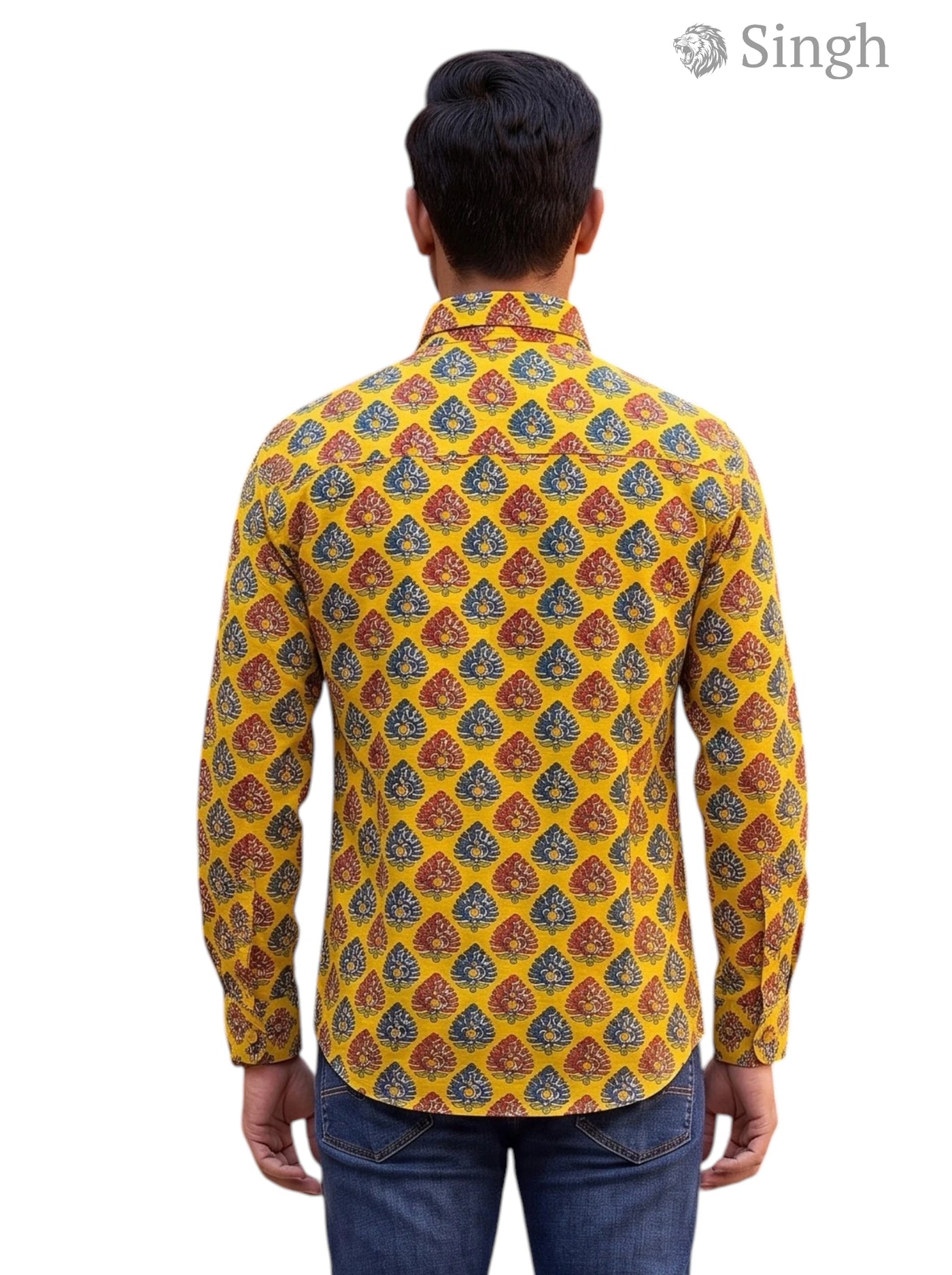 Singh Mens Sanganeri Floral-15-109-3