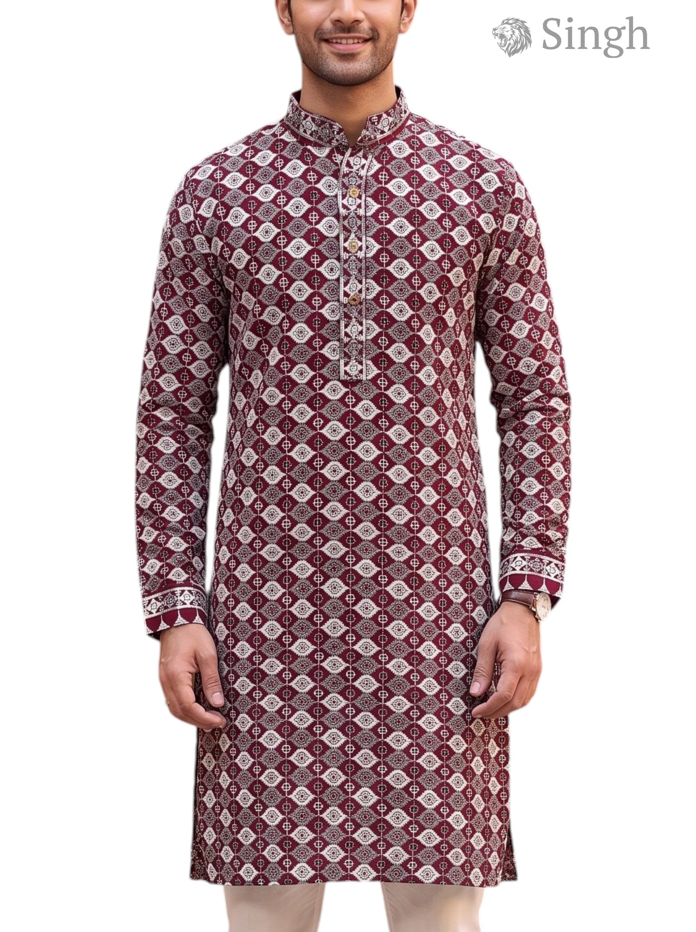 Singh Long Kurta-19-205-6 Men's Kurta for Royal Occasions