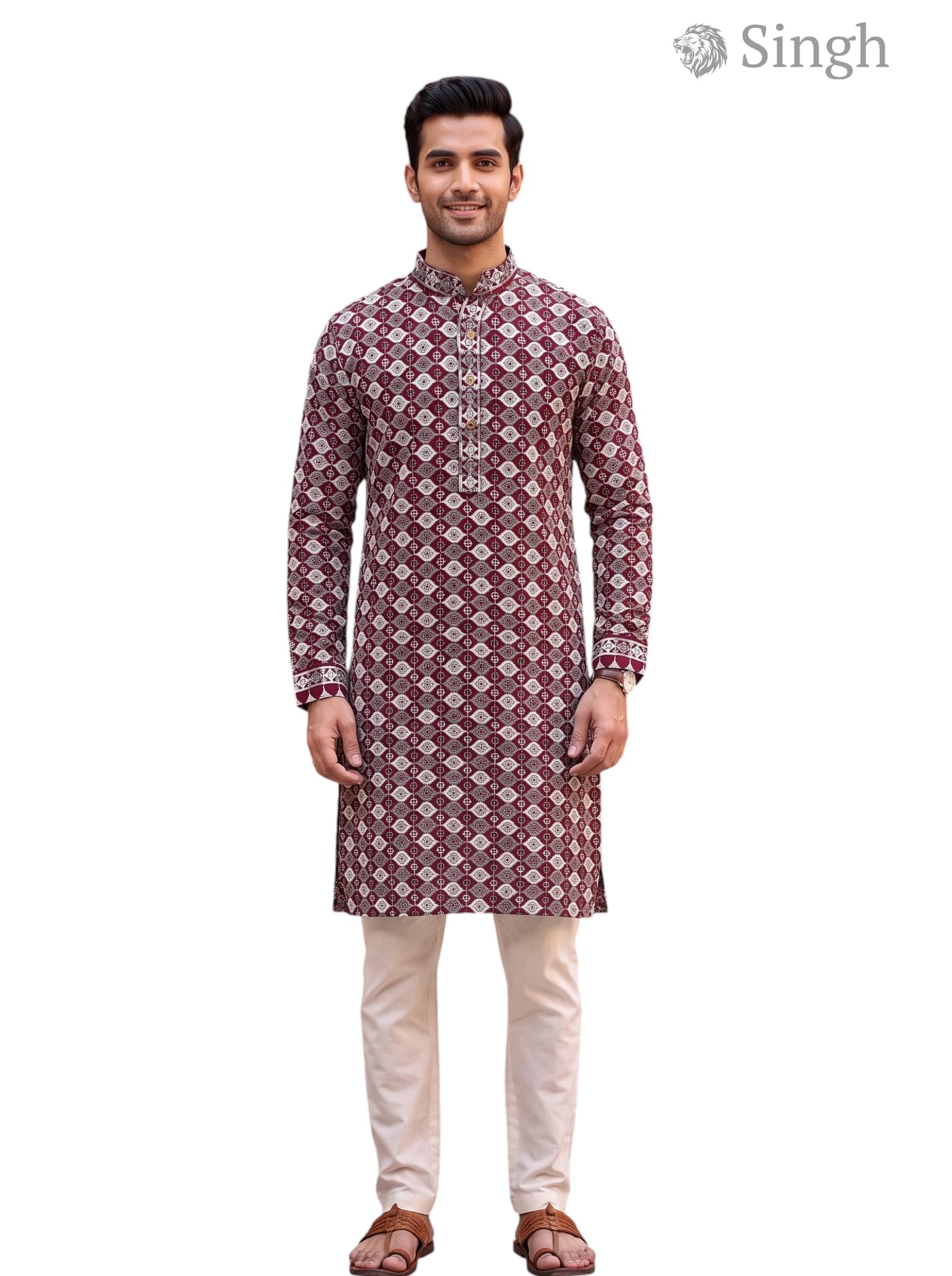 Singh Long Kurta-19-205-6 Men's Kurta for Royal Occasions