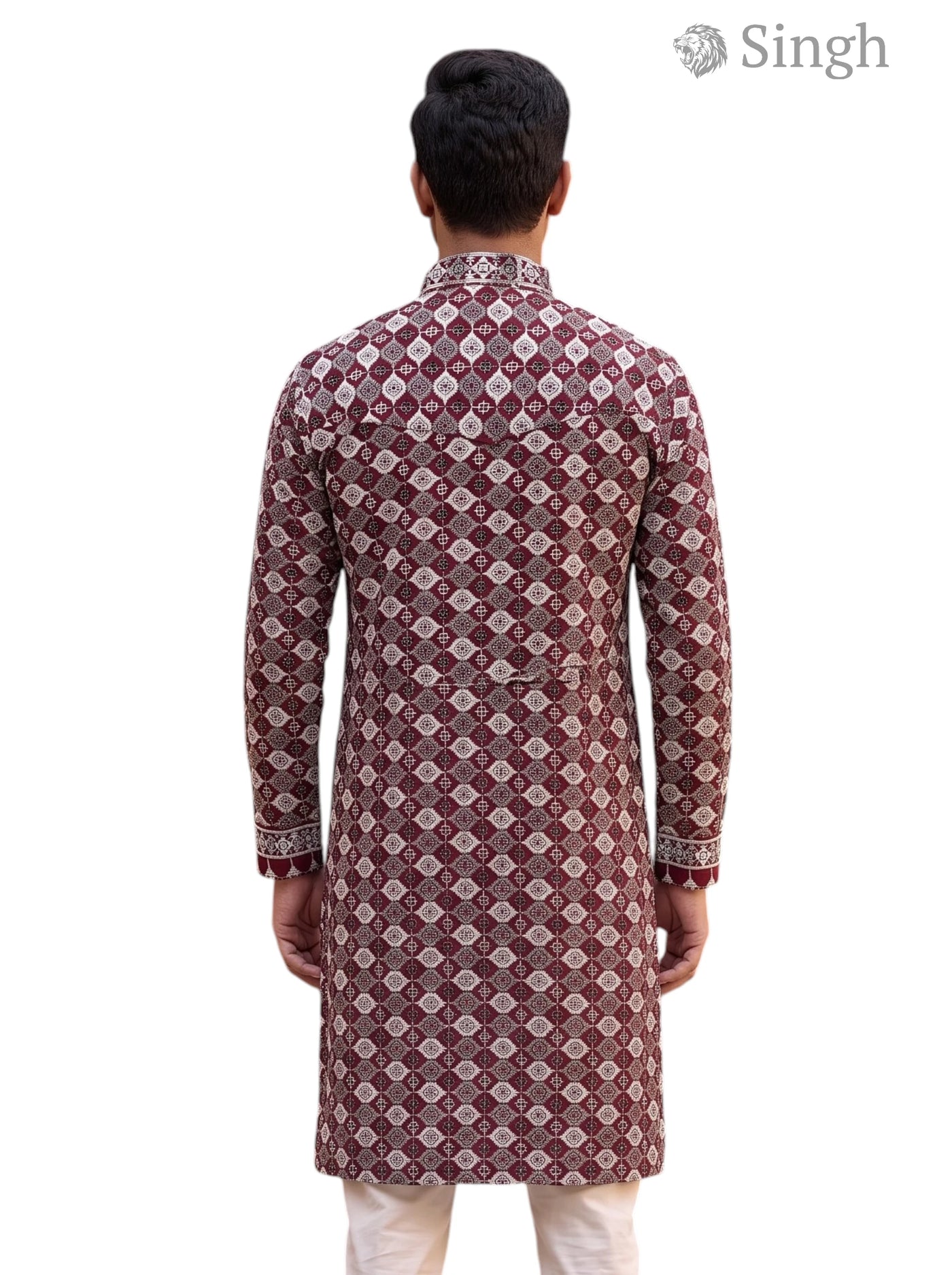 Singh Long Kurta-19-205-6 Men's Kurta for Royal Occasions