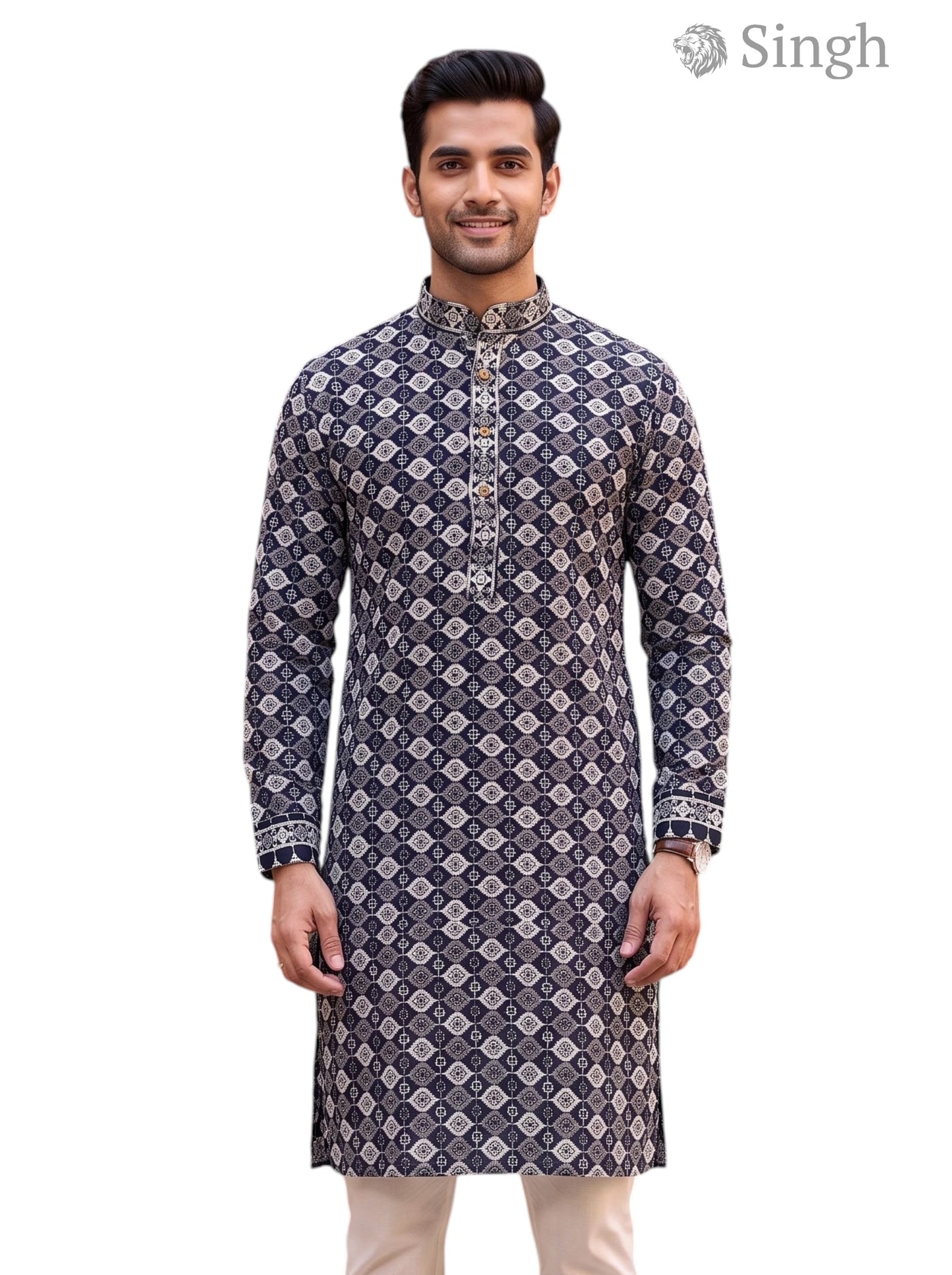 Singh Long Kurta-19-205-6 Men's Kurta for Royal Occasions
