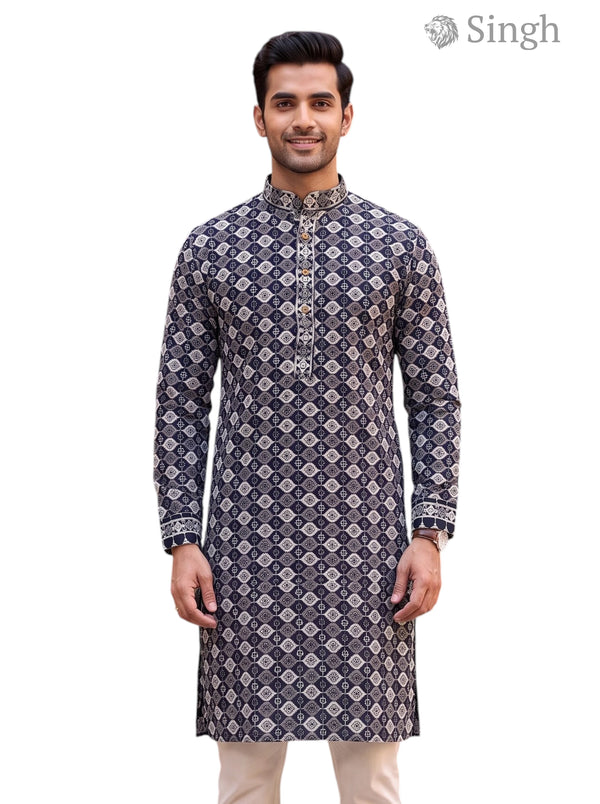 Singh Long Kurta-19-205-6 Men's Kurta for Royal Occasions