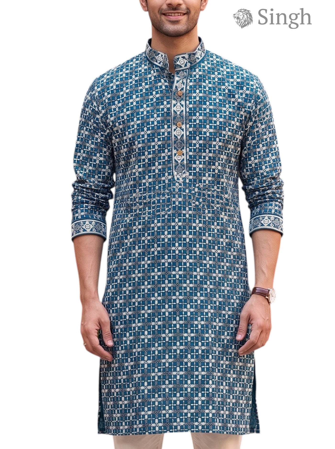 Singh Long Kurta-19-204-4 Men's Kurta for Royal Occasions