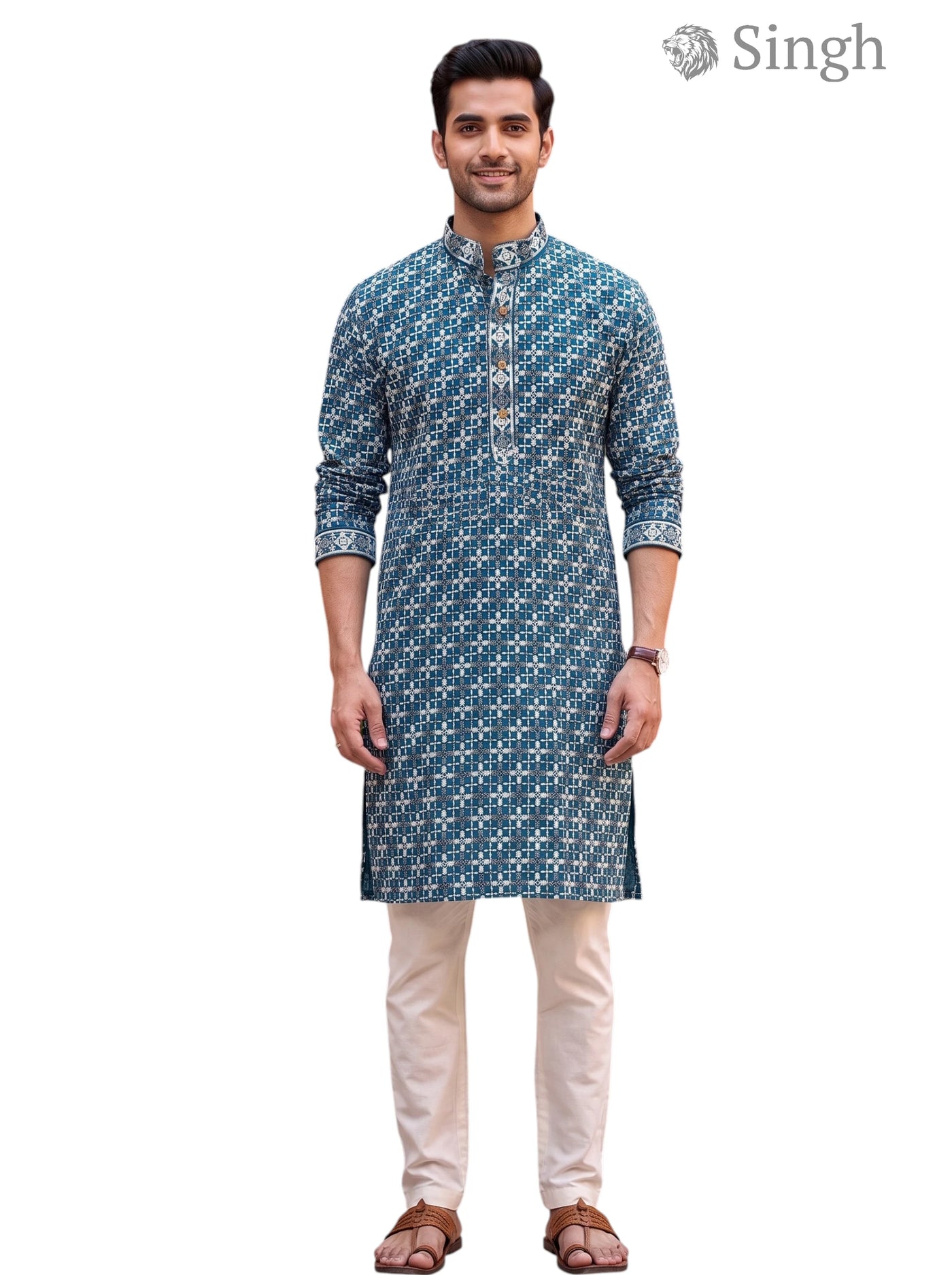 Singh Long Kurta-19-204-4 Men's Kurta for Royal Occasions