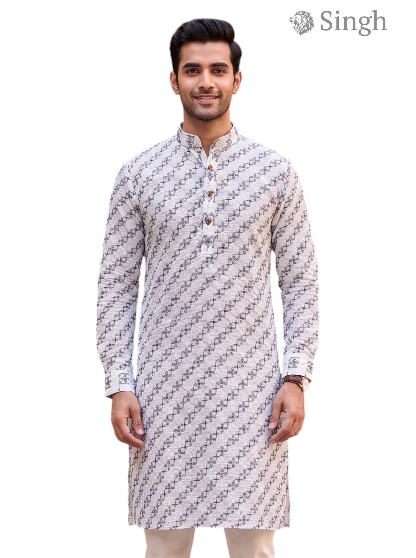 Singh Long Kurta-19-204-4 Men's Kurta for Royal Occasions