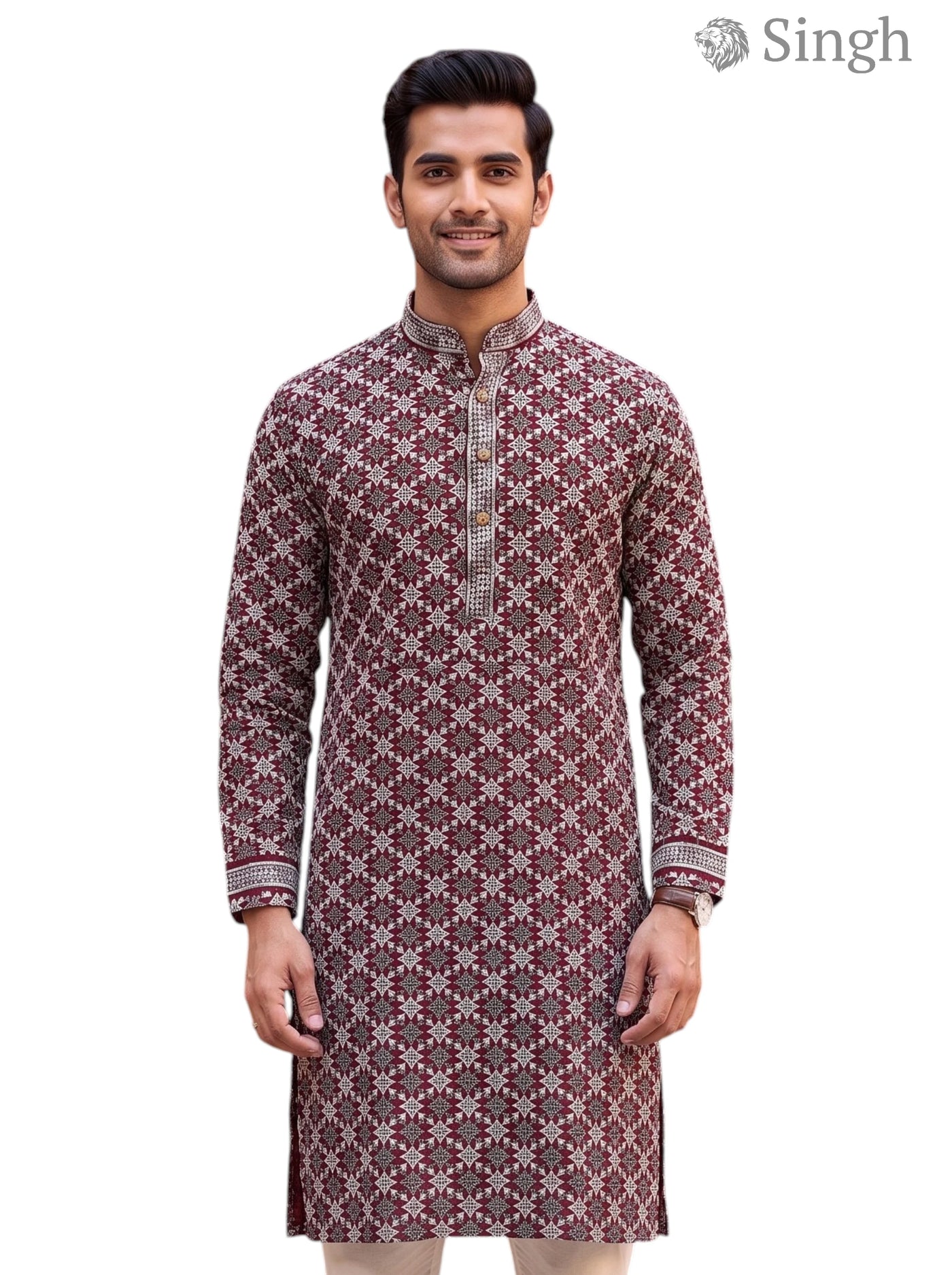 Singh Long Kurta-19-202-4 Men's Kurta for Royal Occasions