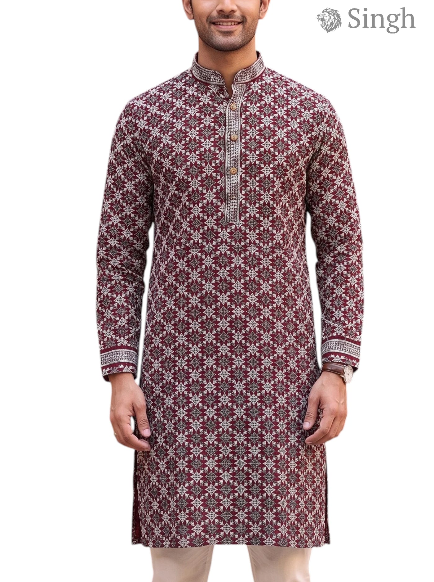 Singh Long Kurta-19-202-4 Men's Kurta for Royal Occasions