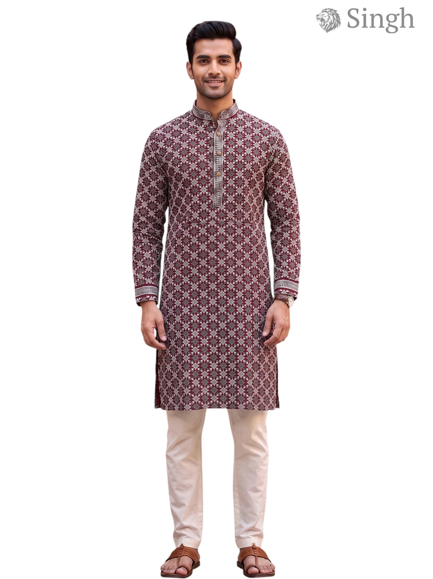Singh Long Kurta-19-202-4 Men's Kurta for Royal Occasions
