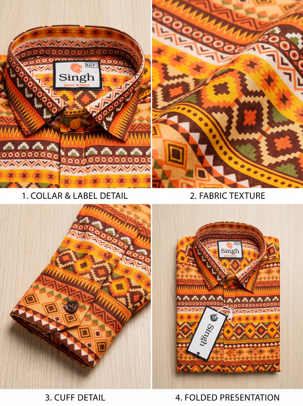 Singh Mens Sanganeri Shirts F-15-114-13