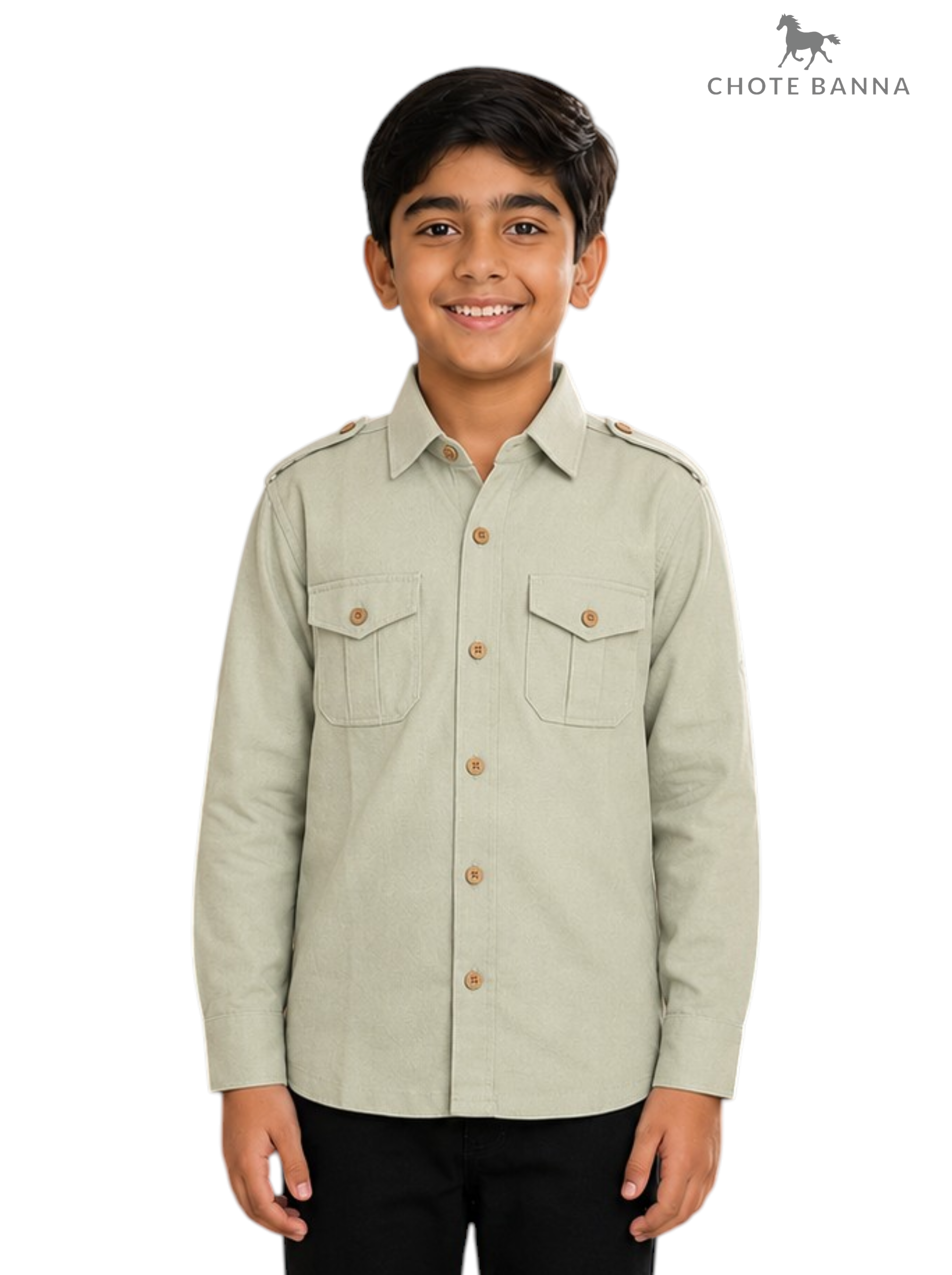 Singh Kid's Hunting-5301-4-28 Ethnic Shirt