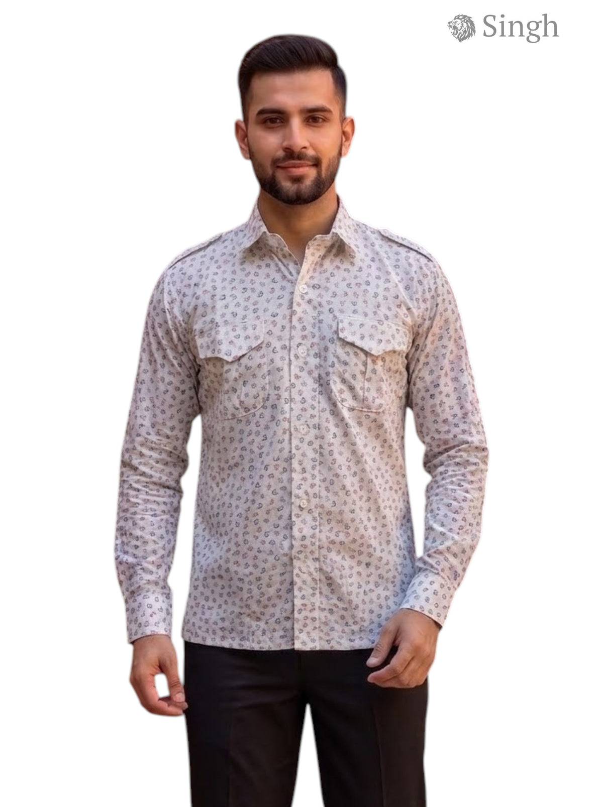 SINGH પ્રીમિયમ પુરુષોના શર્ટ્સ (MENS) 2P-1503-1 - રીગલ સ્ટાઇલ