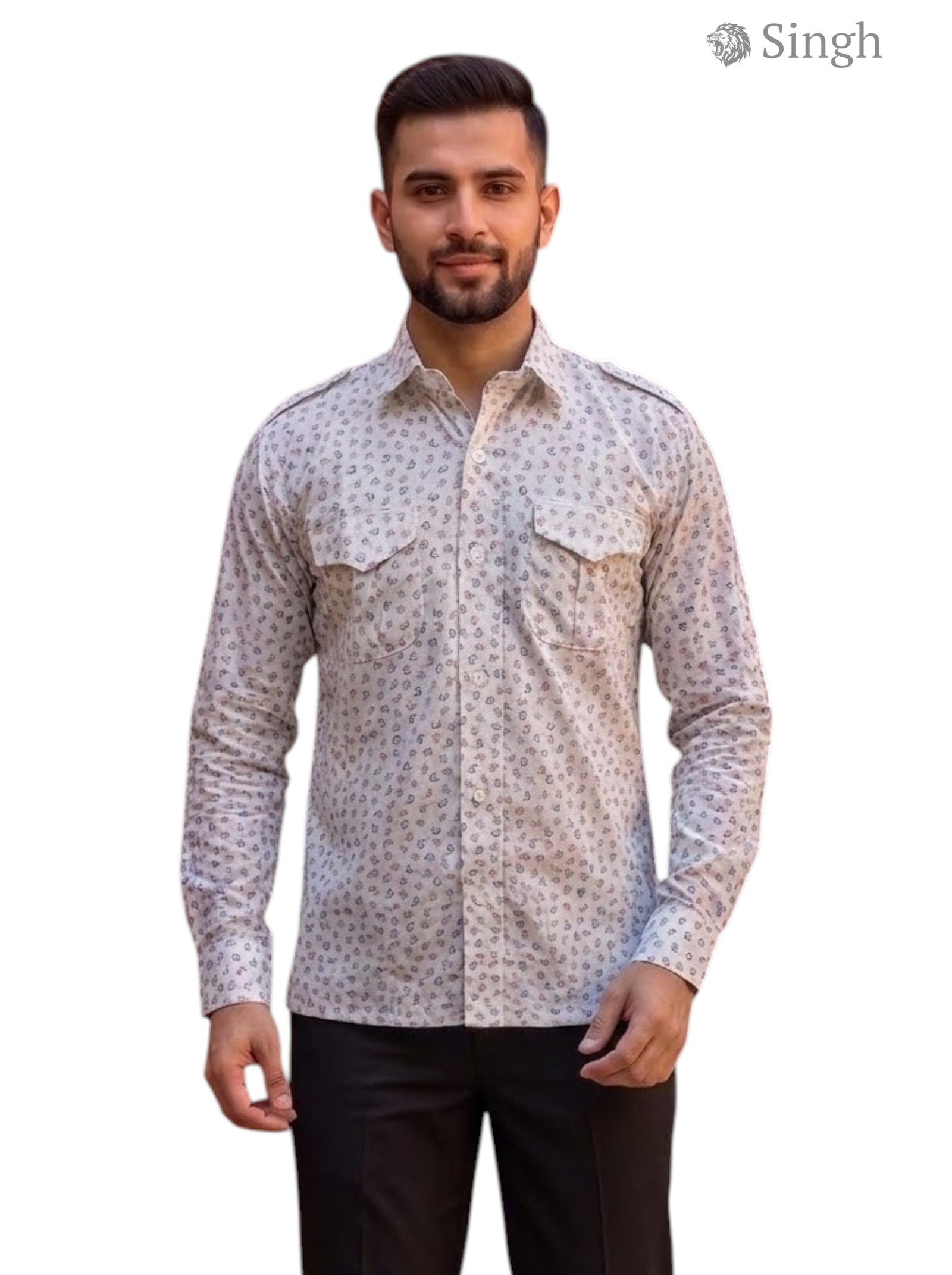 SINGH પ્રીમિયમ પુરુષોના શર્ટ્સ (MENS) 2P-1503-1 - રીગલ સ્ટાઇલ