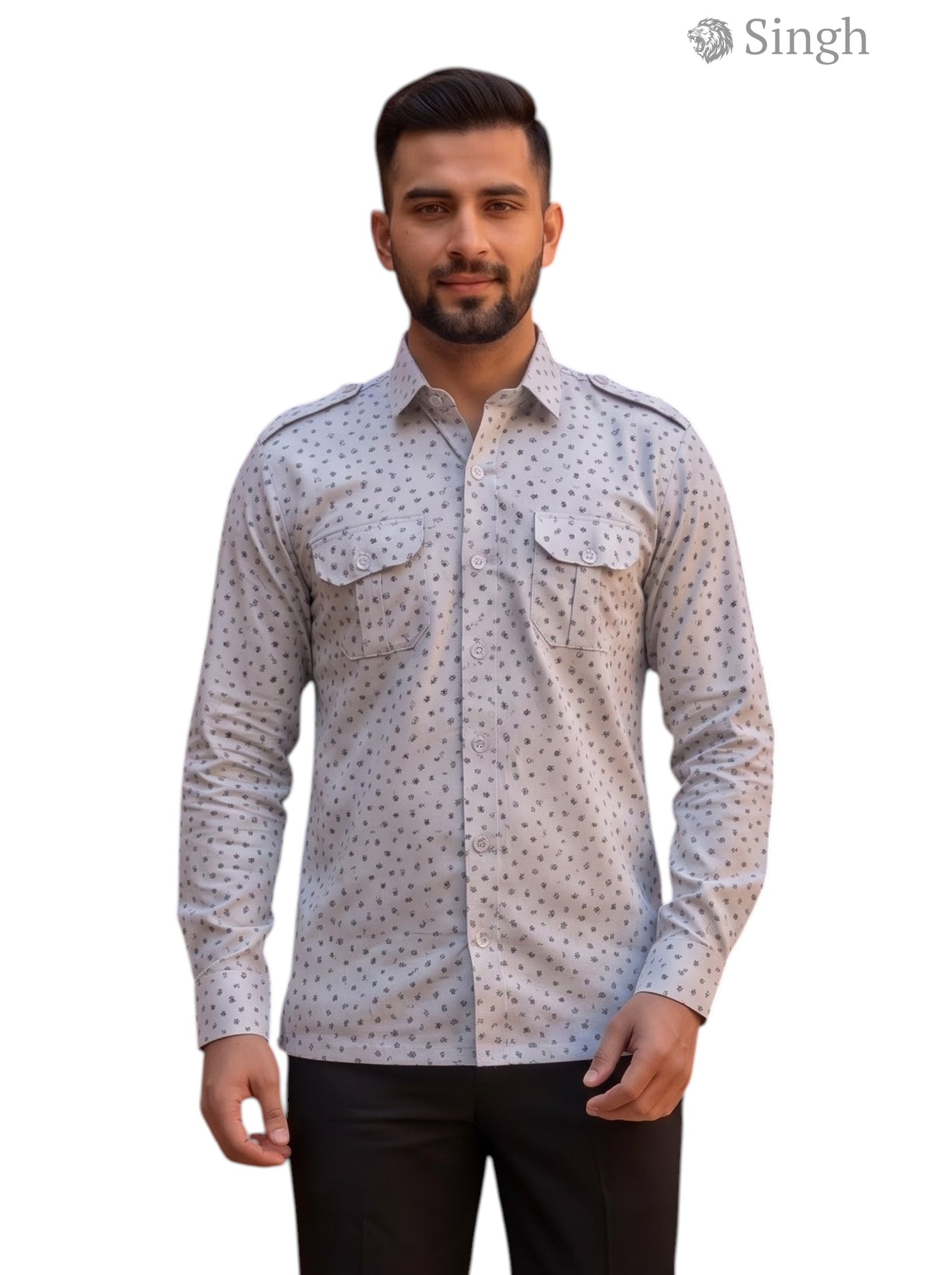 SINGH પ્રીમિયમ પુરુષોના શર્ટ્સ (MENS) 2P-1503-1 - રીગલ સ્ટાઇલ