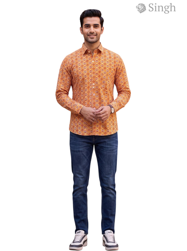 Singh Mens Sanganeri Shirts-1001-103