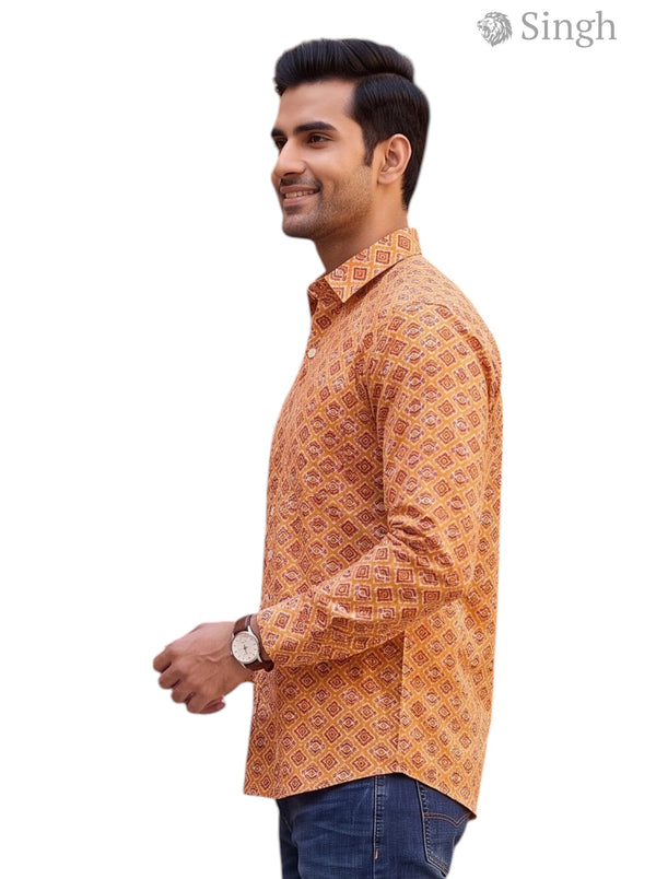 Singh Mens Sanganeri Shirts-1001-103