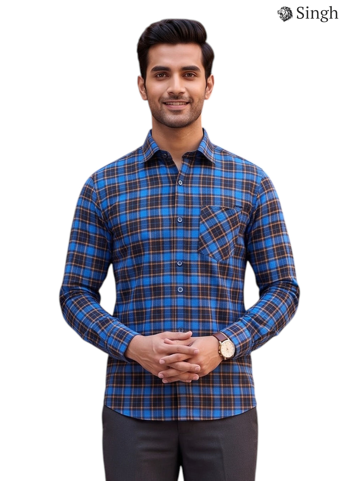 Singh Men's SHIRT(MENS)-15-111-4-L for Regal Elegance