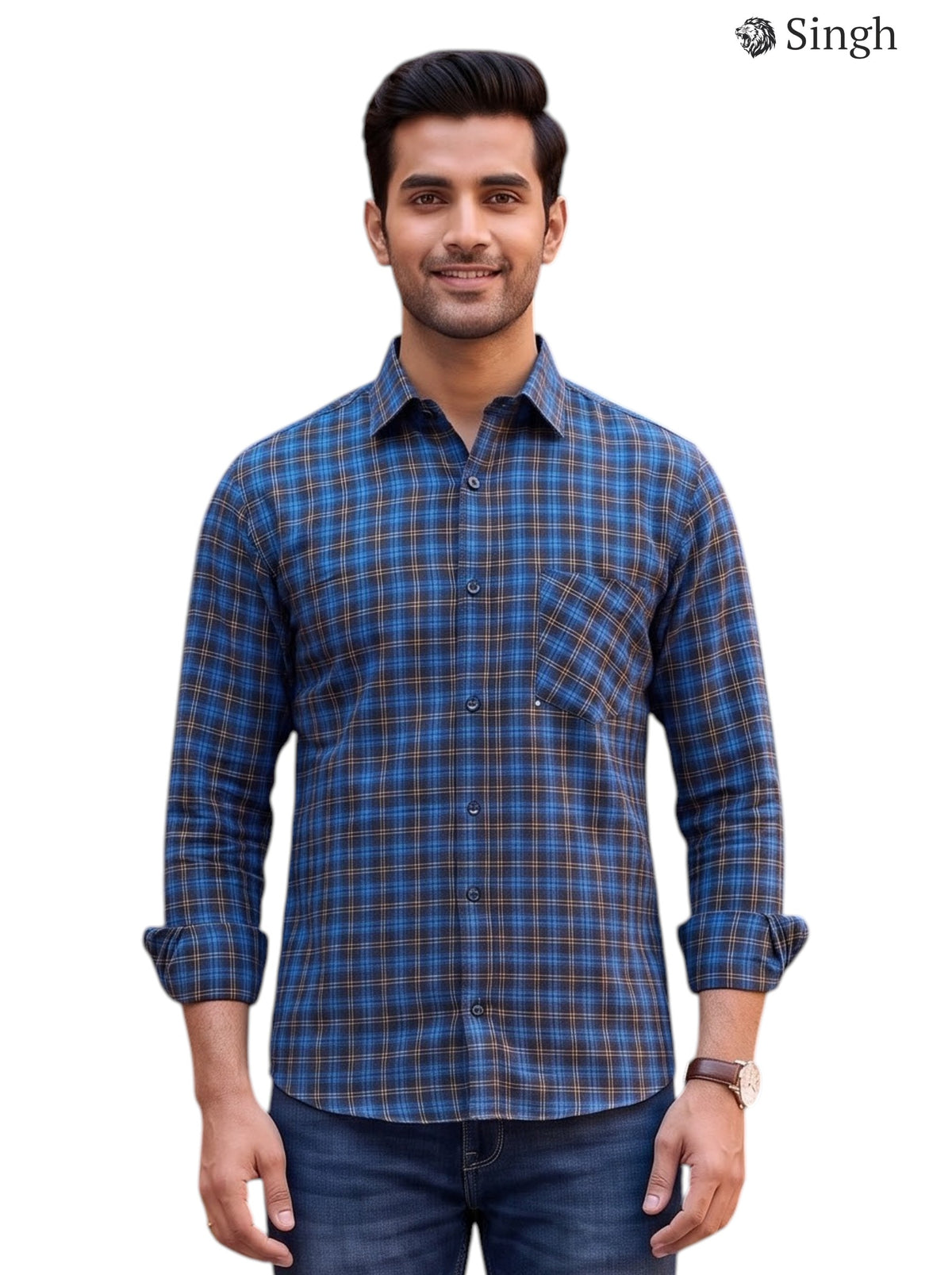 Singh Men's SHIRT(MENS)-15-111-3-L for Regal Elegance