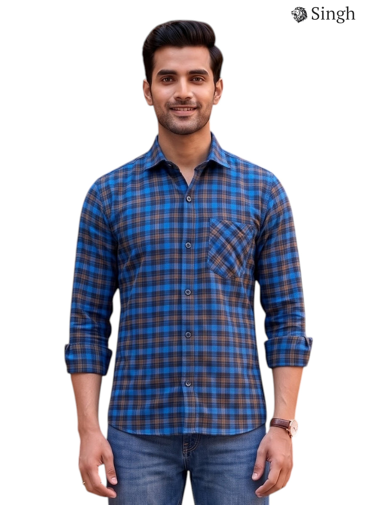 Singh Men's SHIRT(MENS)-15-111-8-L for Regal Elegance