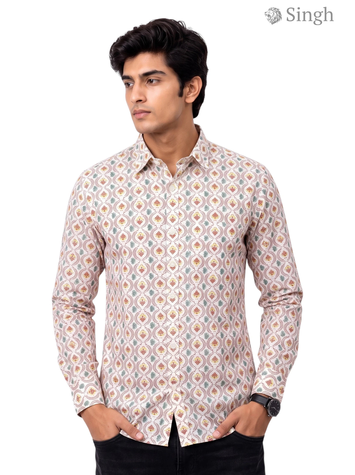 SINGH SANGANERI SHIRTS-1001-111 Regal Wedding Attire