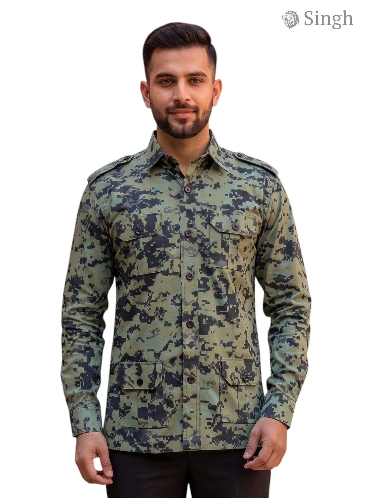 SINGH Luxury Hunting Shirts-1309-1 for Regal Style