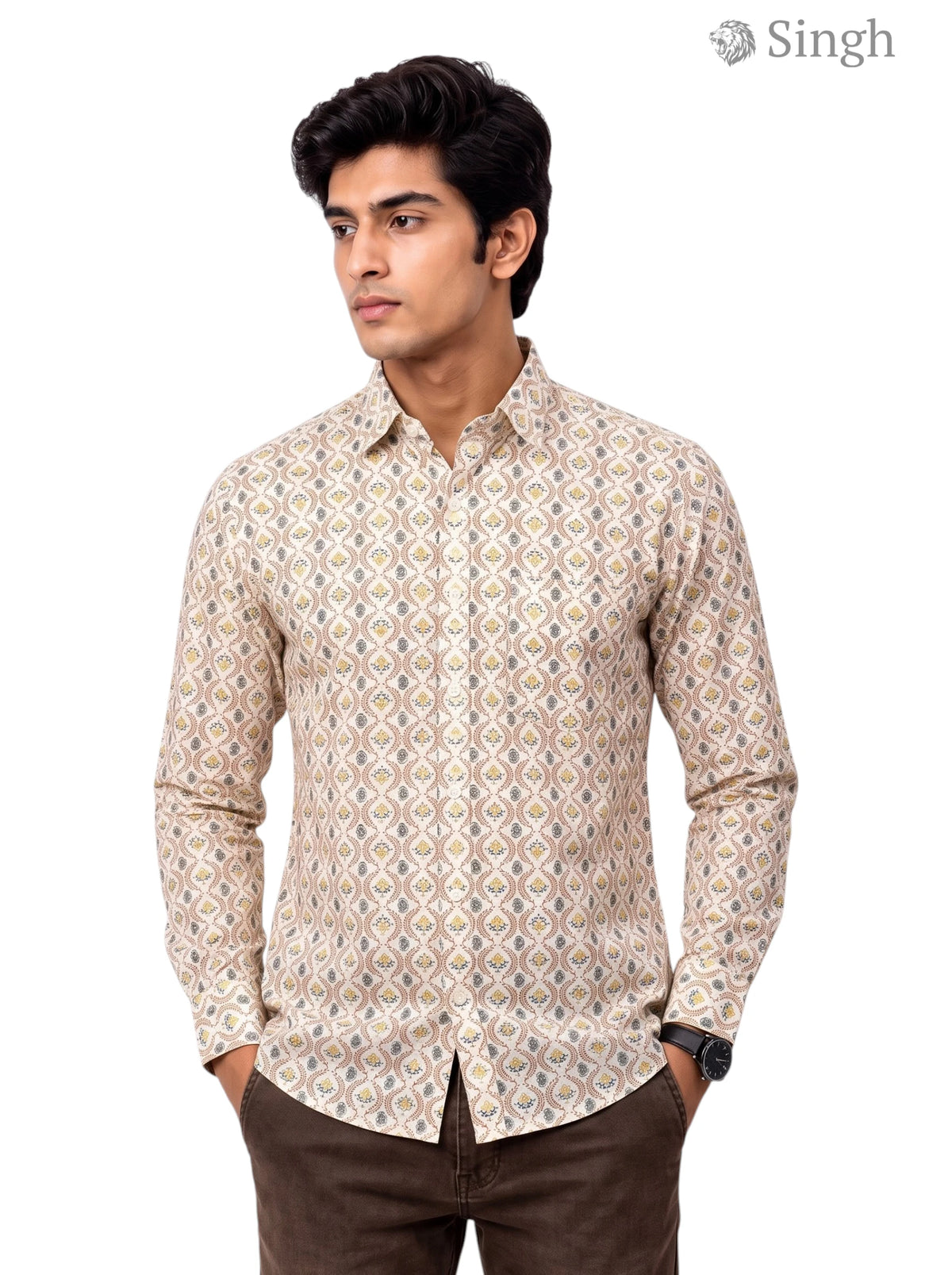 SINGH SANGANERI SHIRTS-1001-108 Regal Wedding Attire