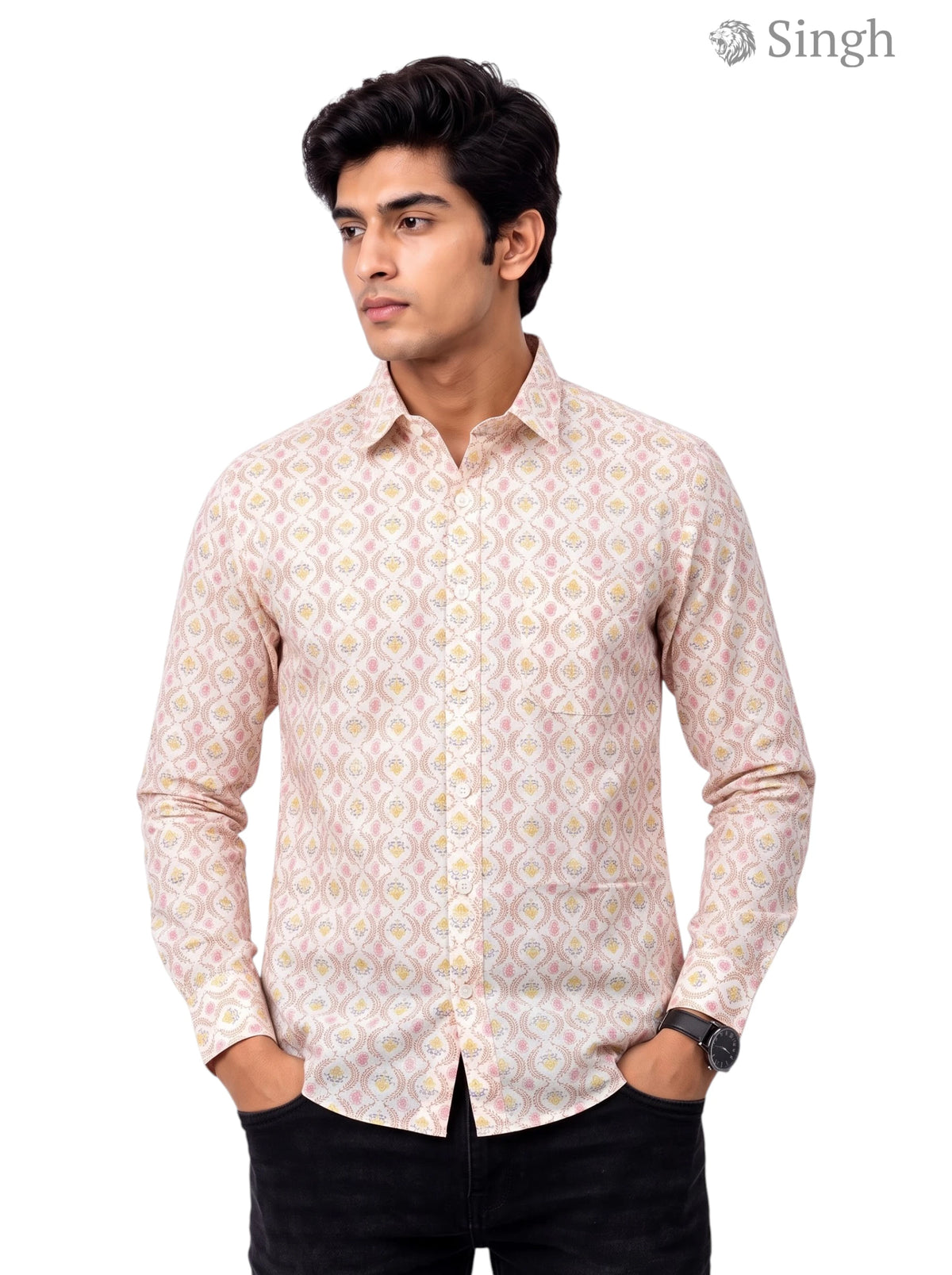 SINGH SANGANERI SHIRTS-1001-108 Regal Wedding Attire