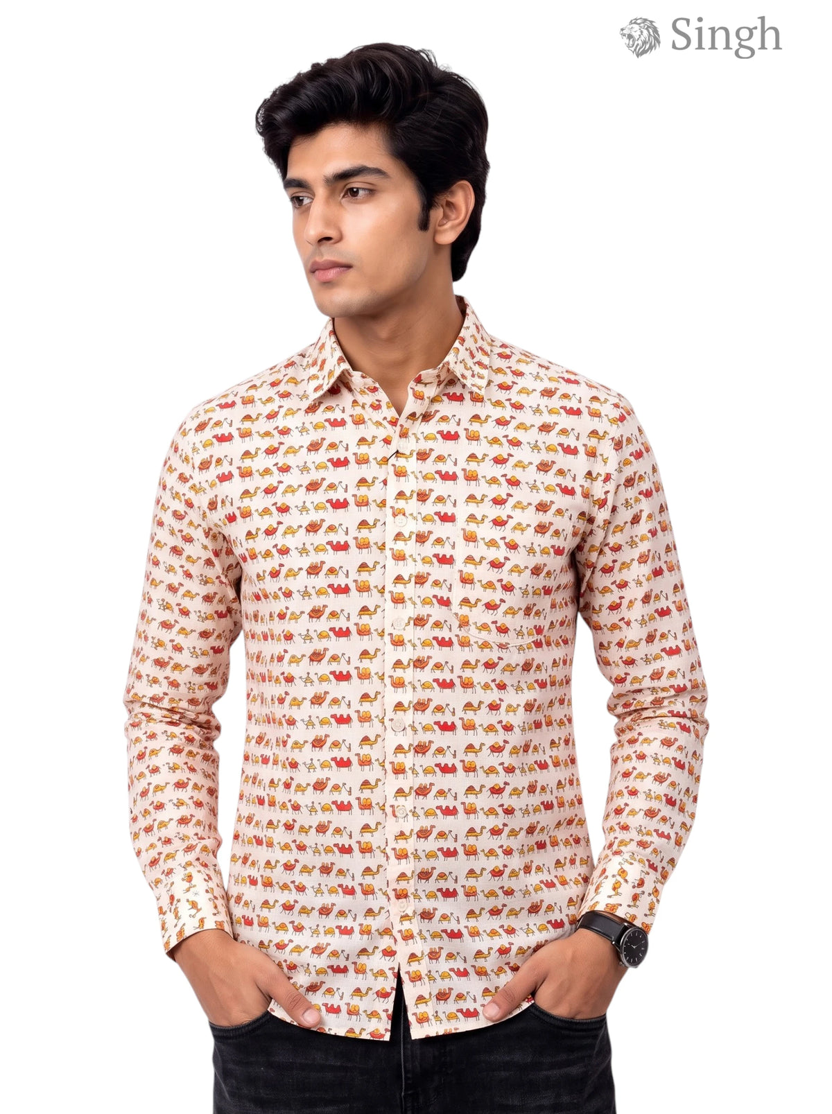 SINGH SANGANERI SHIRTS-1001-107 Regal Wedding Attire