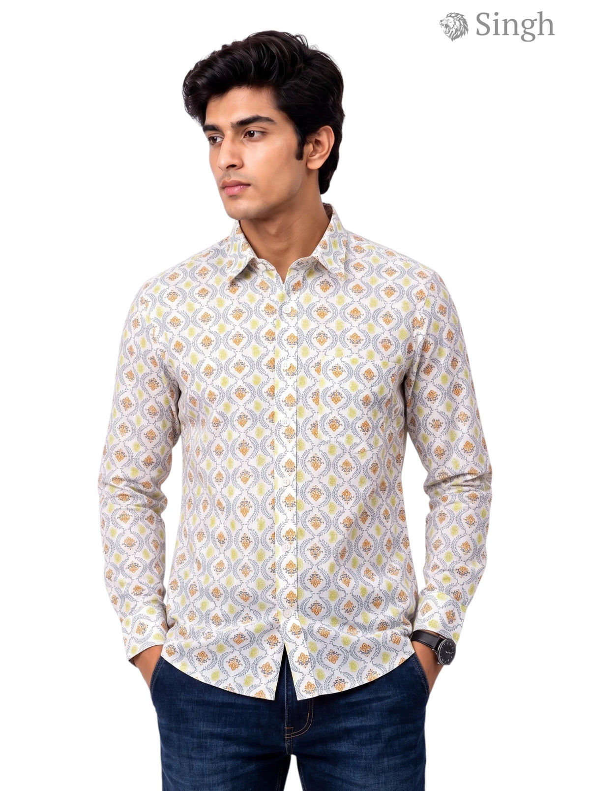SINGH SANGANERI SHIRTS-1001-111 Regal Wedding Attire