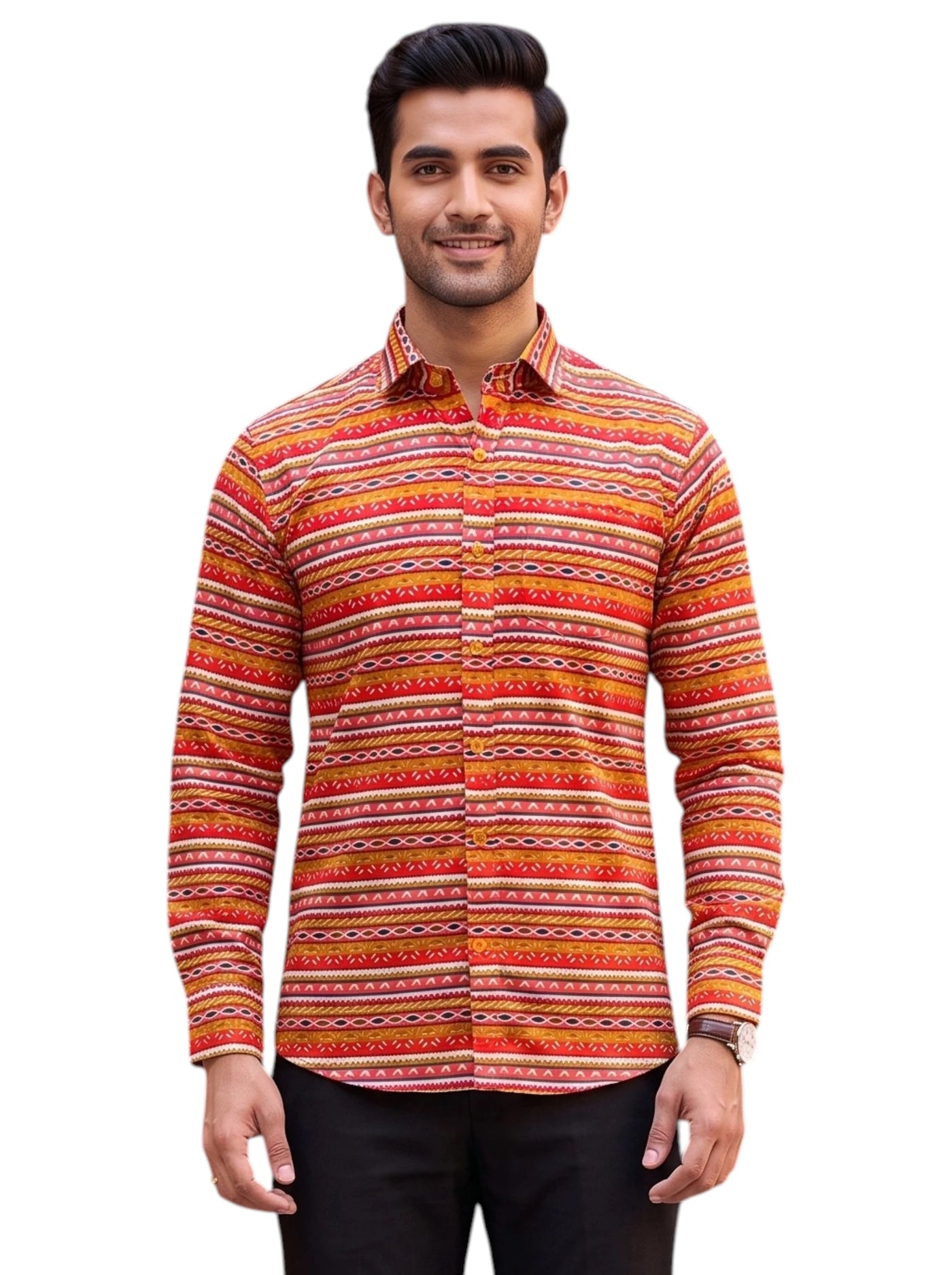 Singh Mens Sanganeri Shirts F-15-114-11