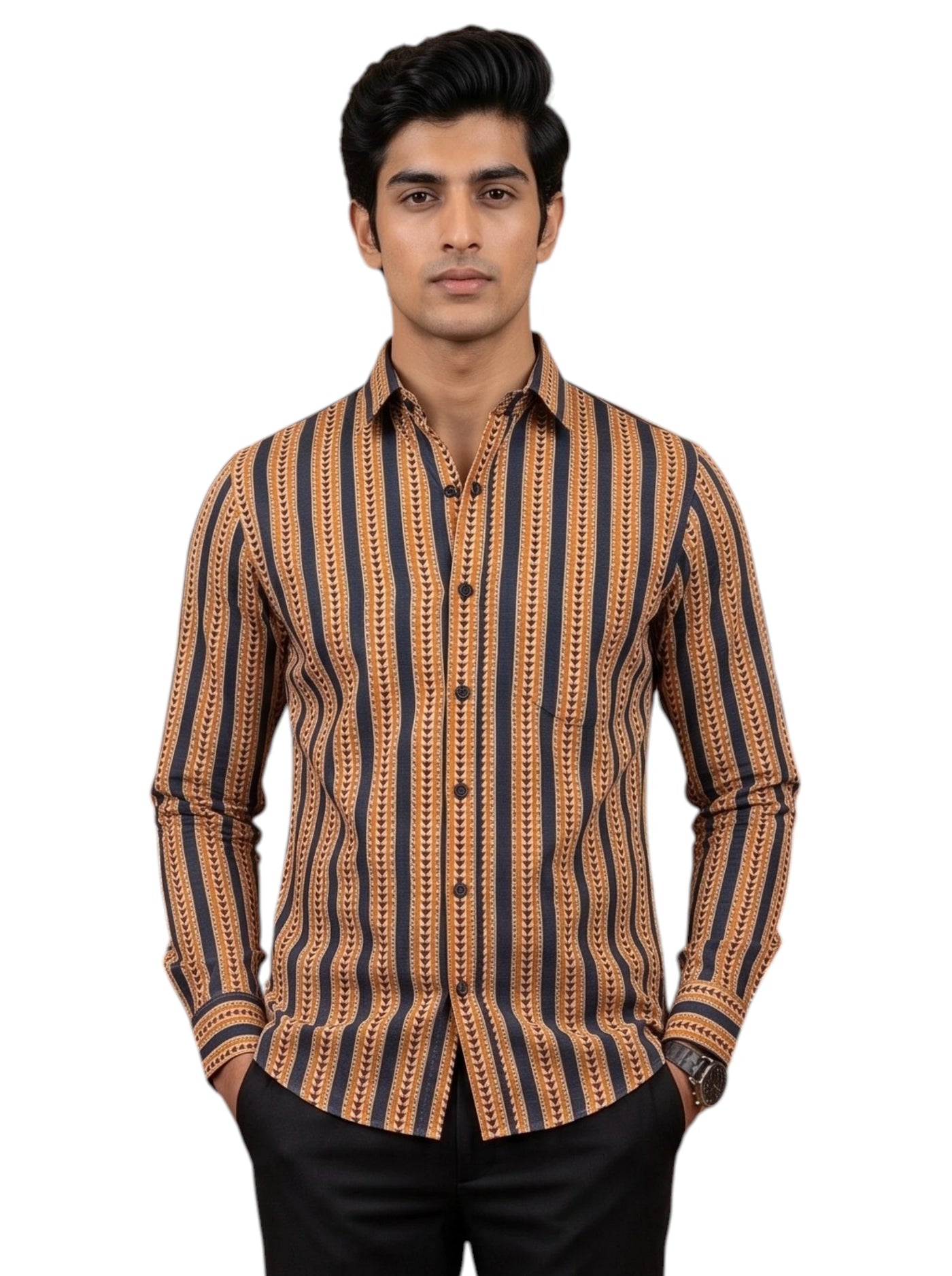 Singh Mens Sanganeri Shirts F-15-114-12