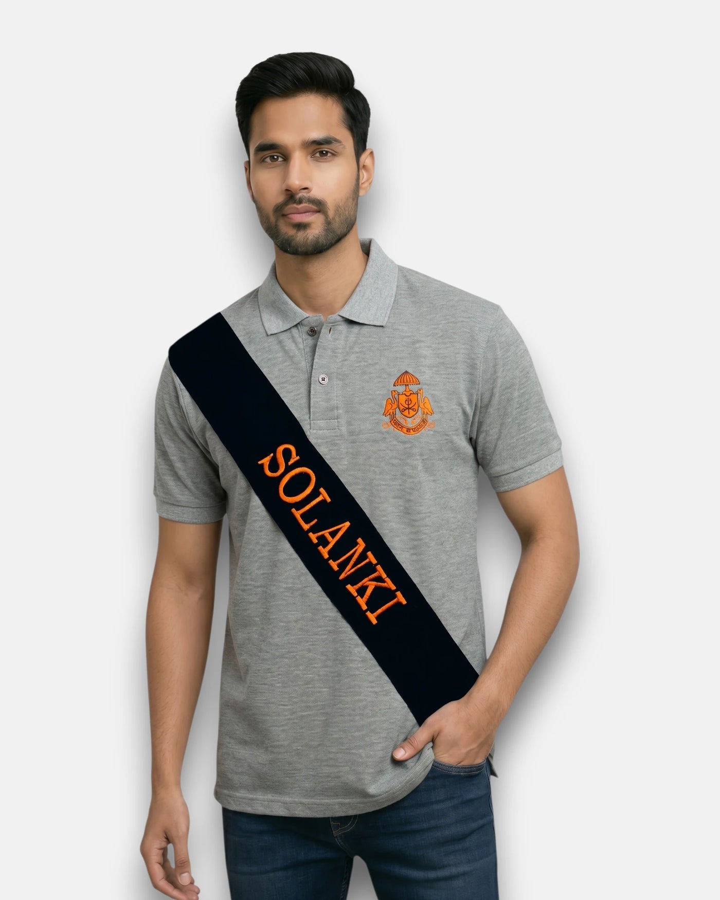 Singh Men's Solanki Logo T-Shirts for Royal Elegance
