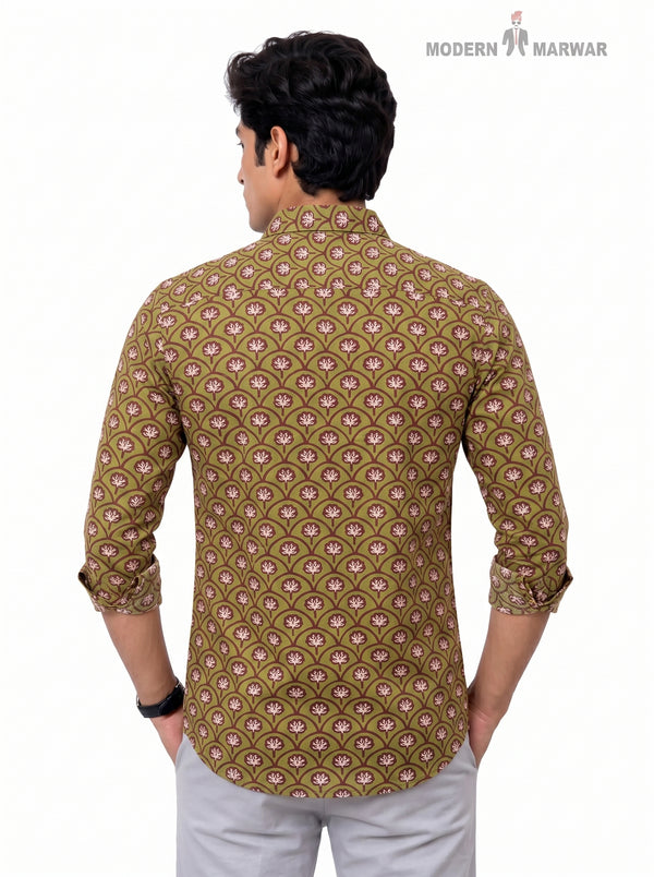 Singh Mens Sanganeri Floral-15-107-5