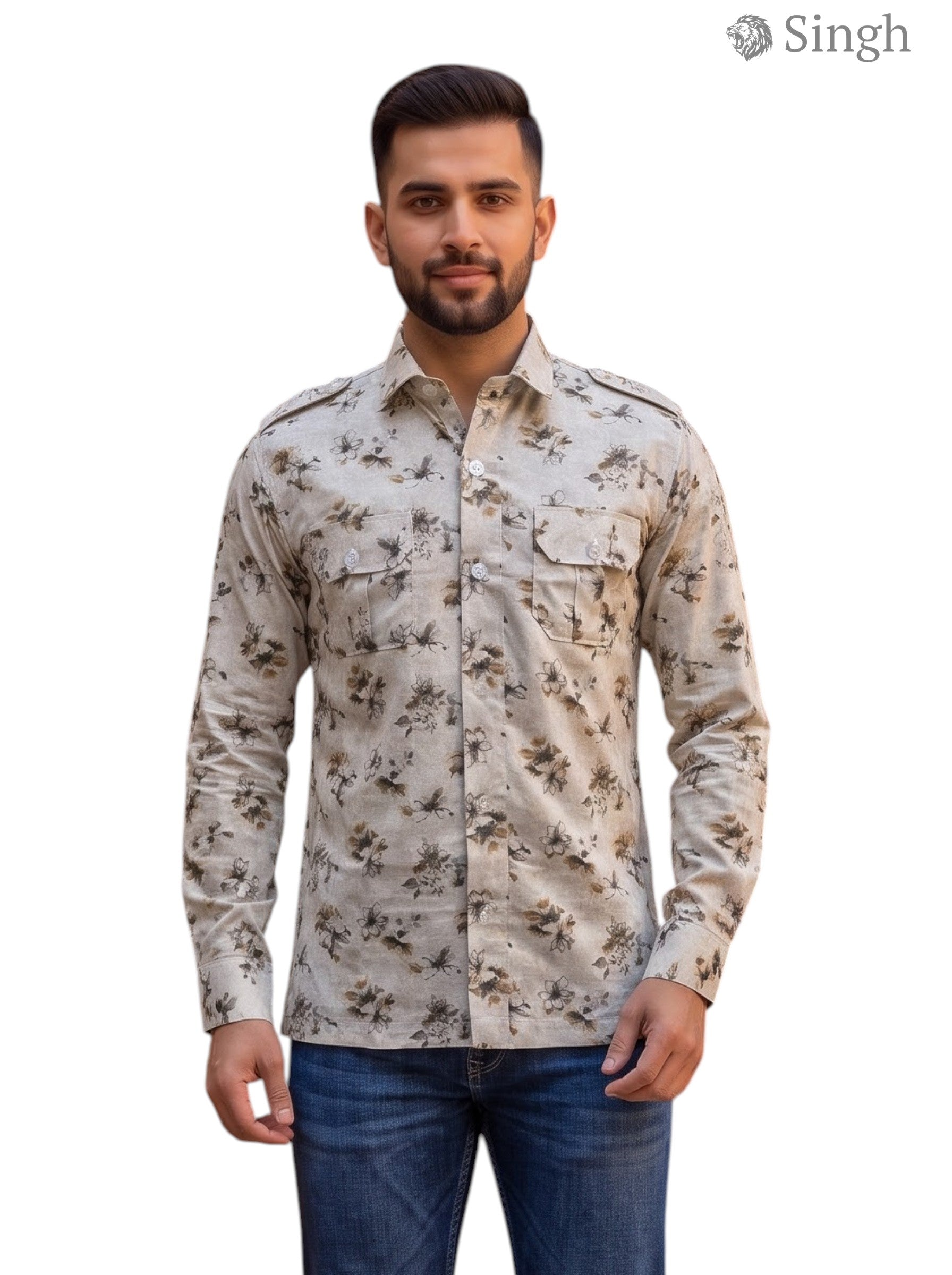 SINGH Hunting Shirts-1308-35 Luxury Royal Ethnic Wear