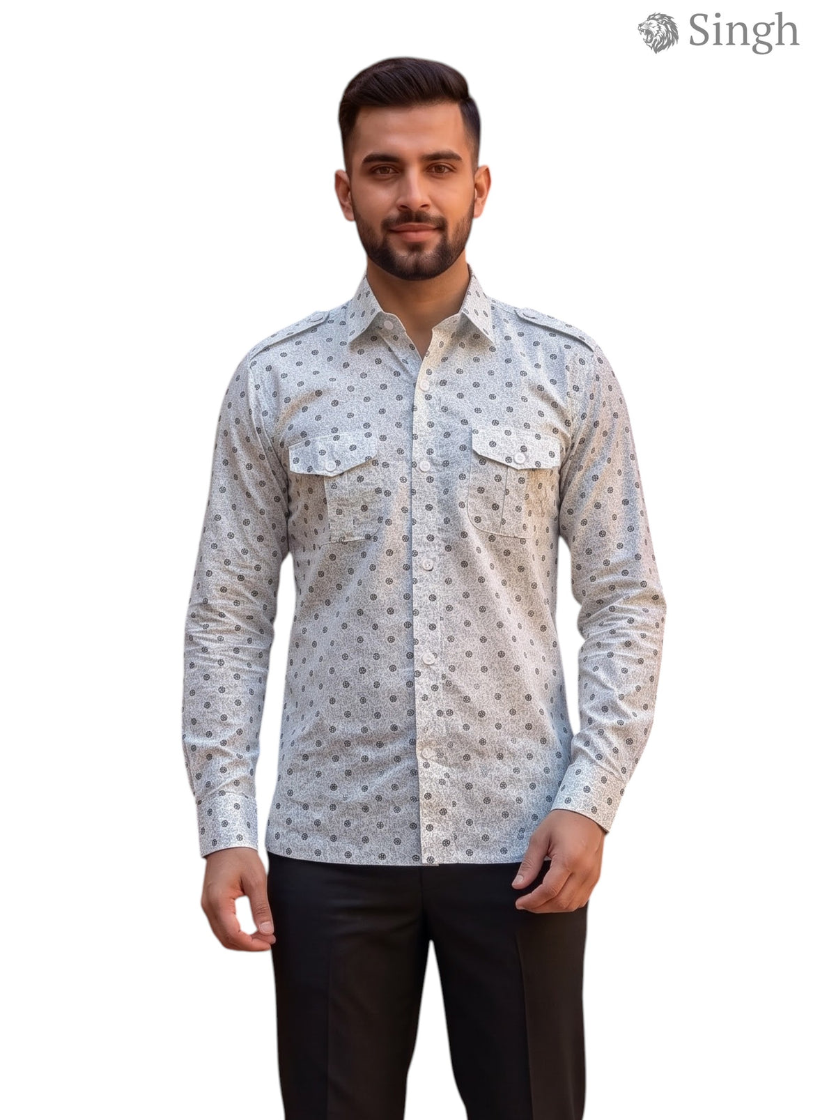 SINGH પ્રીમિયમ પુરુષોના શર્ટ્સ (MENS) 2P-1503-1 - રીગલ સ્ટાઇલ