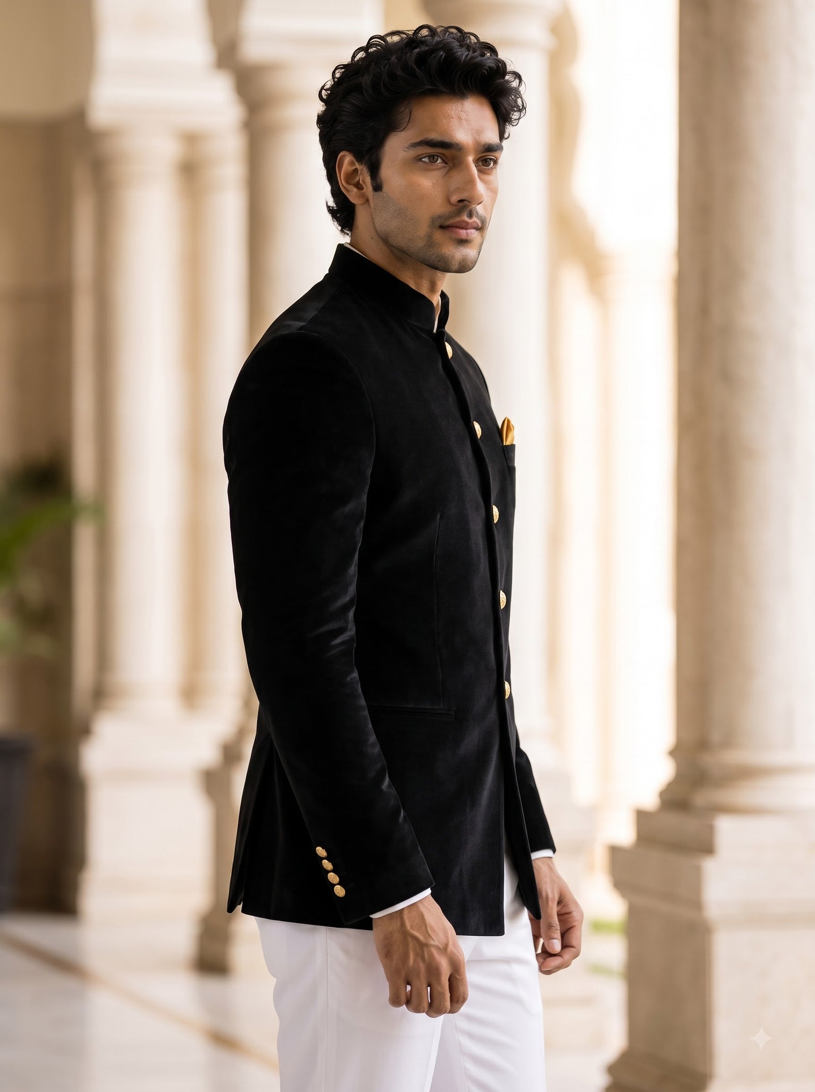 HARD VELVET JODHPURI SUIT 1234