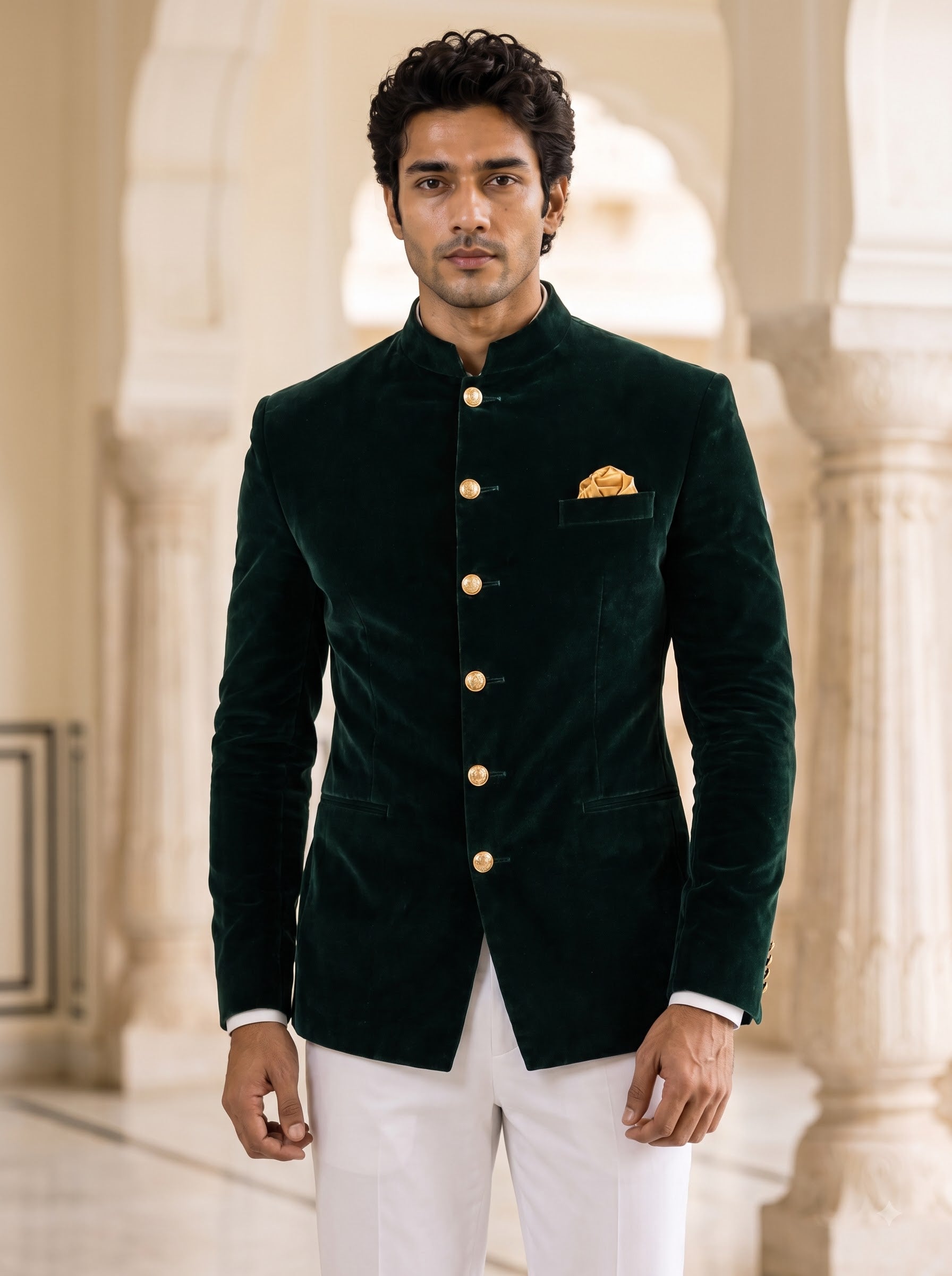 HARD VELVET JODHPURI SUIT 1234