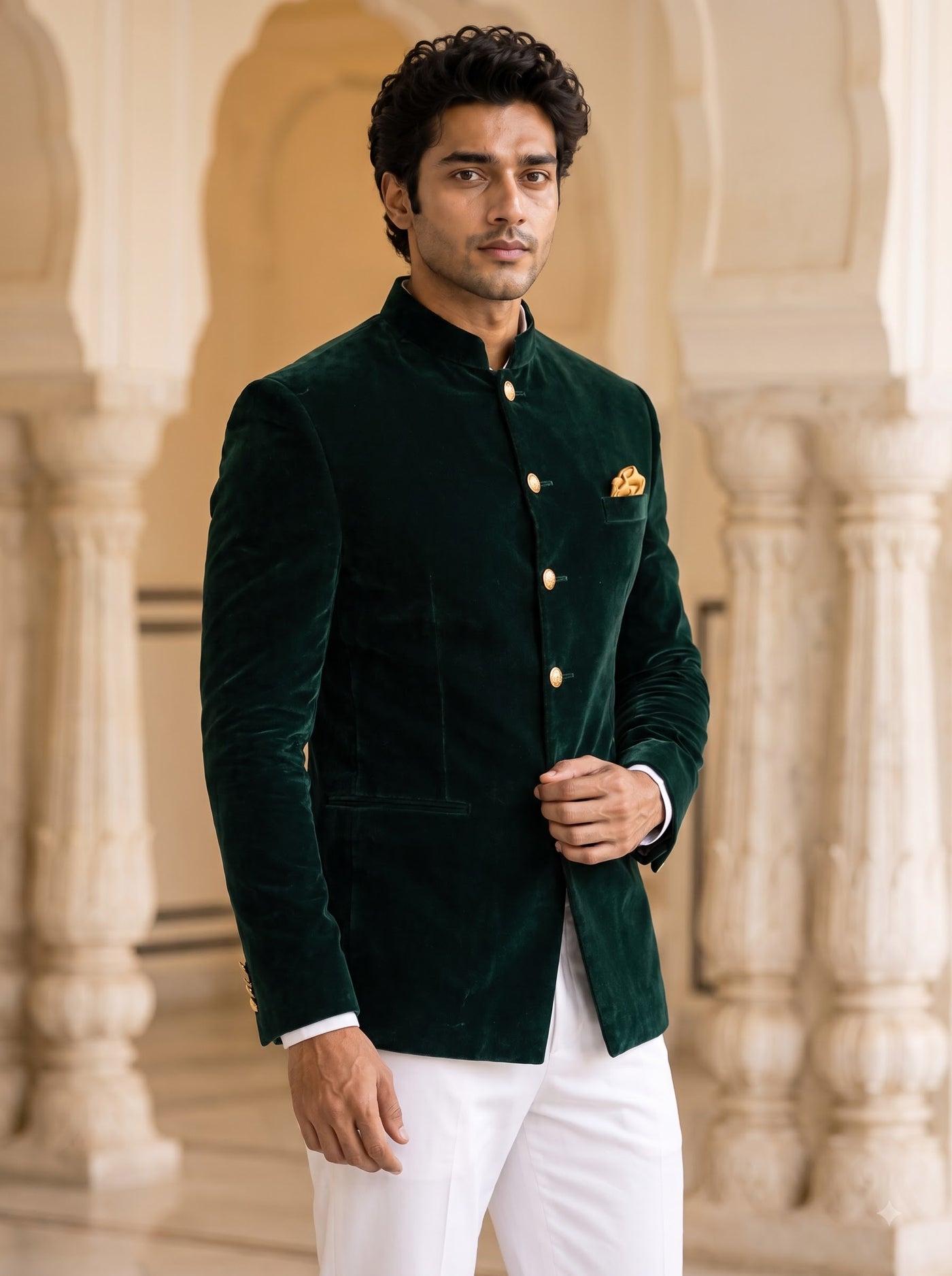 HARD VELVET JODHPURI SUIT 1234