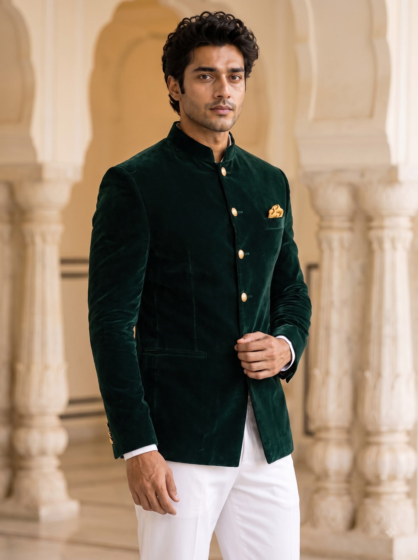 HARD VELVET JODHPURI SUIT 1234