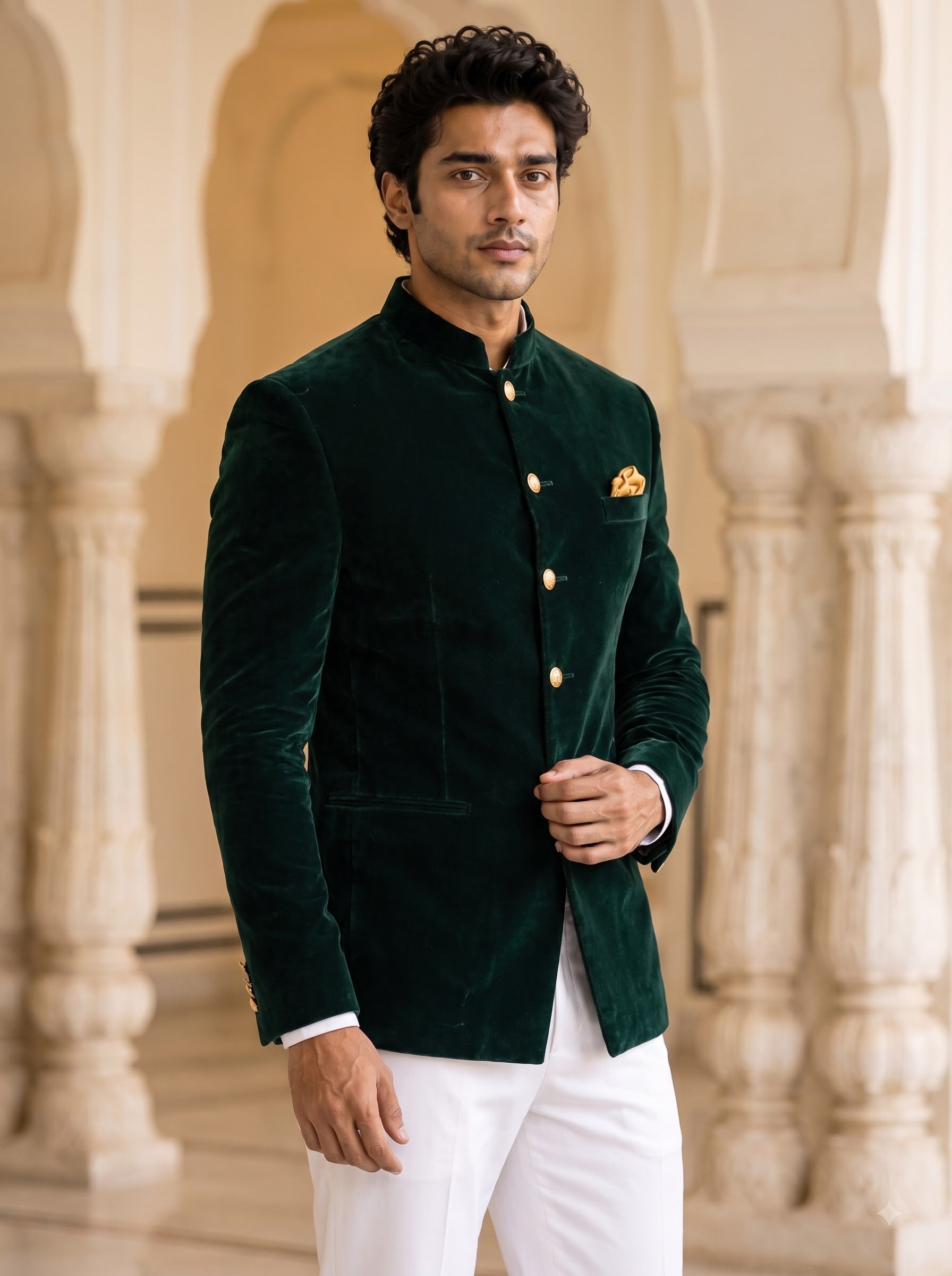 HARD VELVET JODHPURI SUIT 1234
