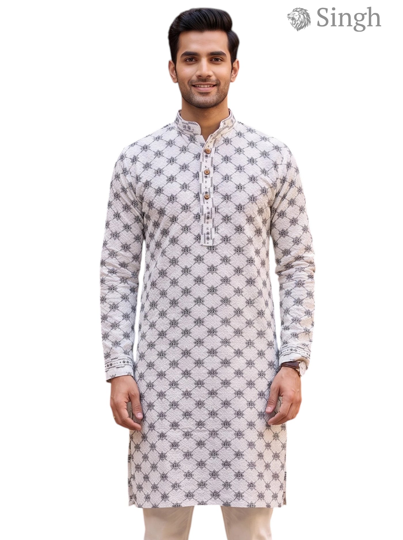 Singh Long Kurta-19-201-1 Men's Kurta for Royal Occasions