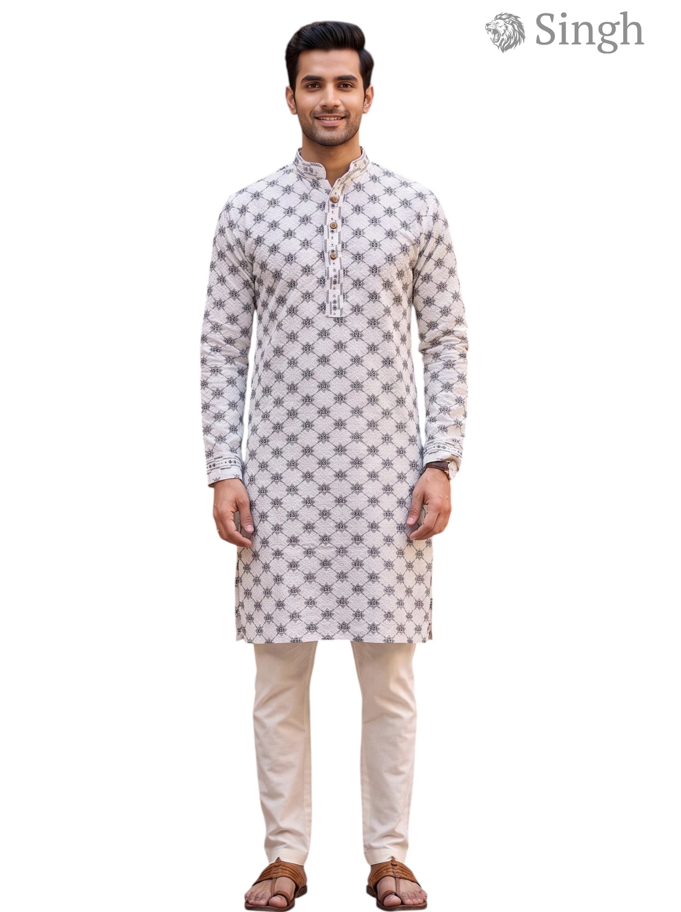 Singh Long Kurta-19-201-1 Men's Kurta for Royal Occasions